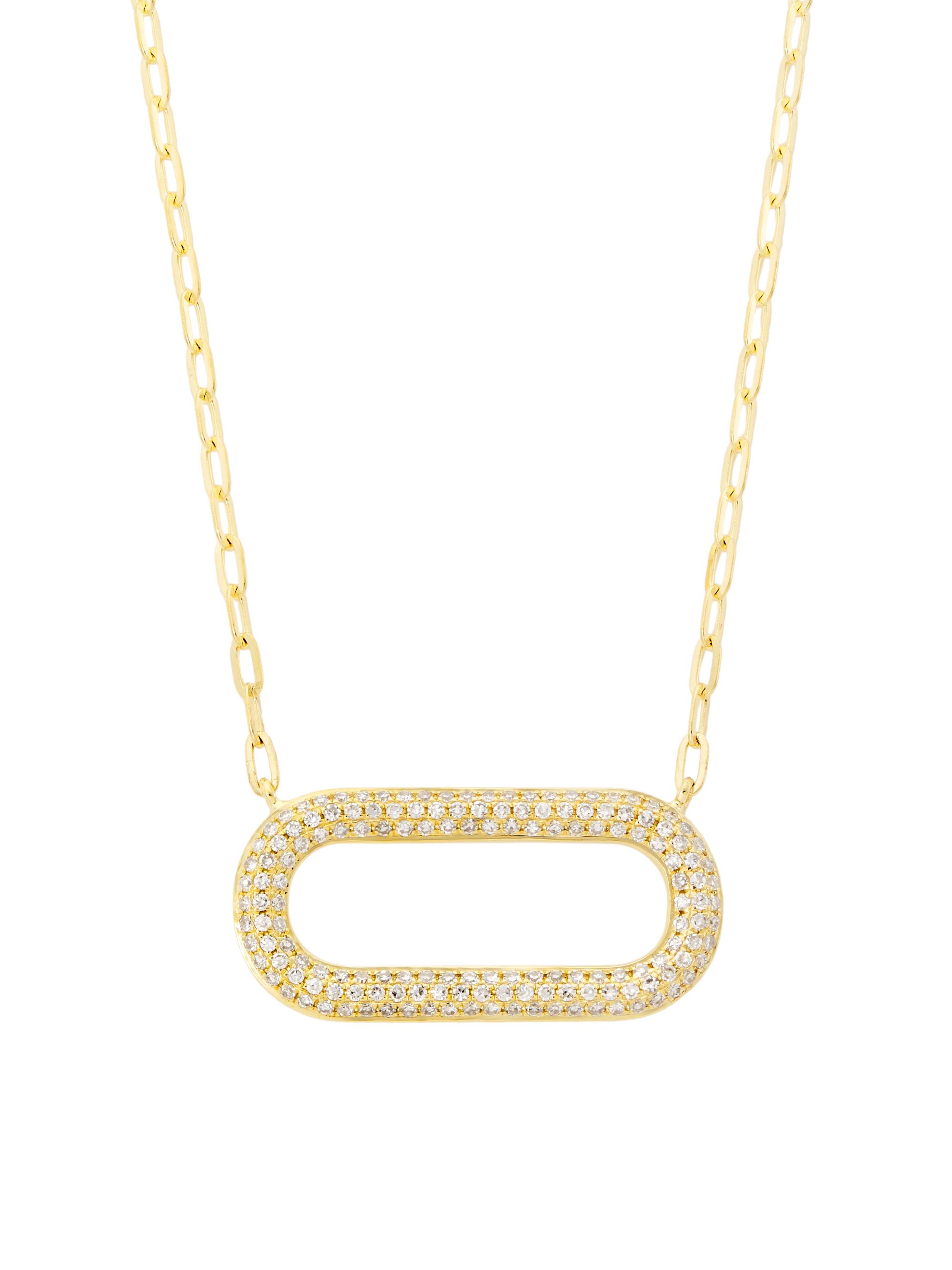 Saks Fifth Avenue Collection Women's 14K Yellow Gold & 0.36 TCW Diamond Paper Clip Link Necklace - Yellow Gold