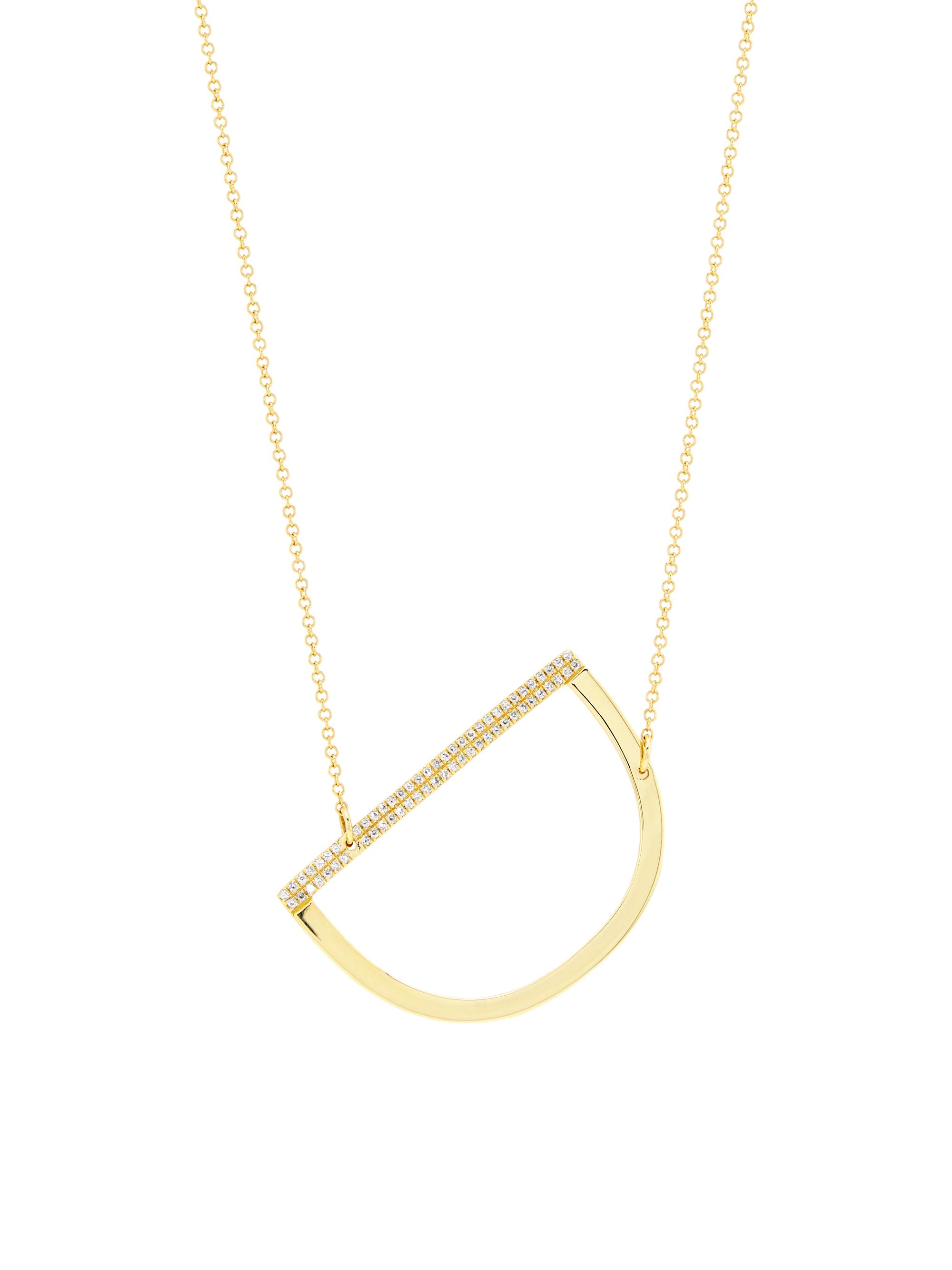 Saks Fifth Avenue Collection Women's 14K Yellow Gold & 0.14 TCW Diamond Initial Pendant Necklace - Initial D