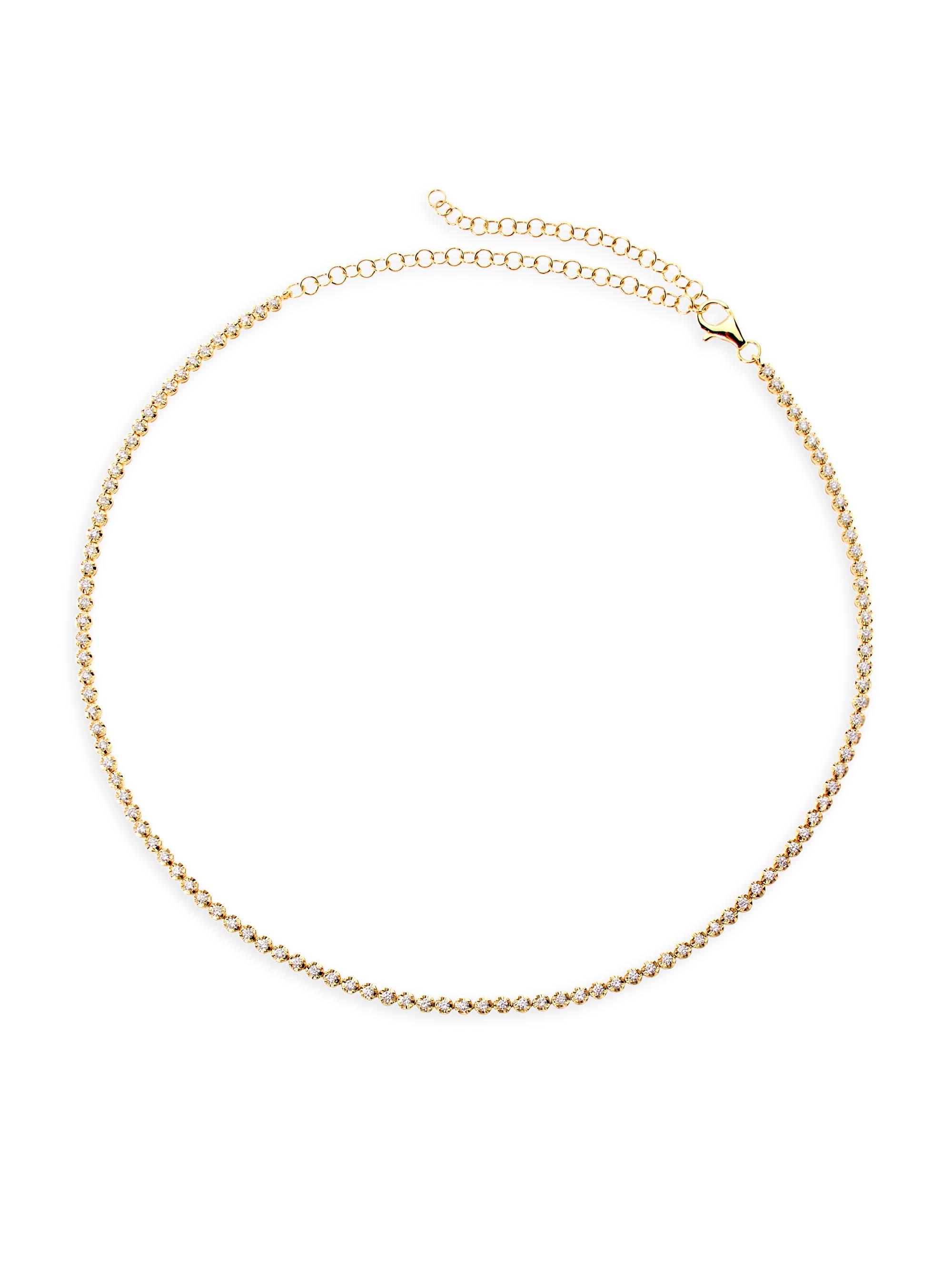 Saks Fifth Avenue Collection Women's 14K Yellow Gold & 1.94 TCW Diamond Tennis Necklace - Gold