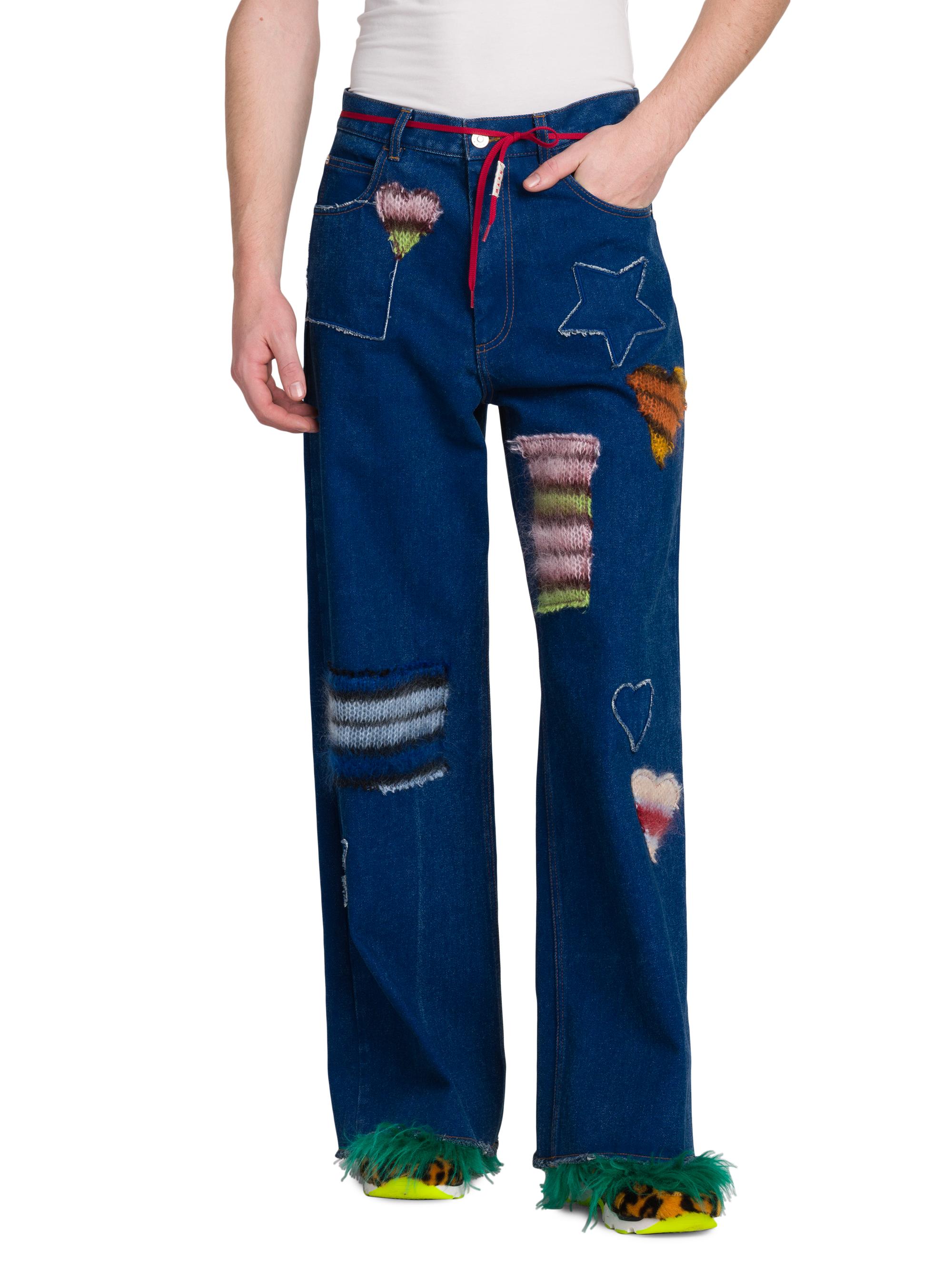 Marni Wide-Leg Patchwork Jeans | Saks Fifth Avenue