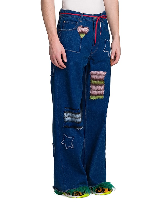 Shop Marni Wide-Leg Patchwork Jeans | Saks Fifth Avenue Shop Marni Wide-Leg Patchwork Jeans | Saks Fifth Avenue