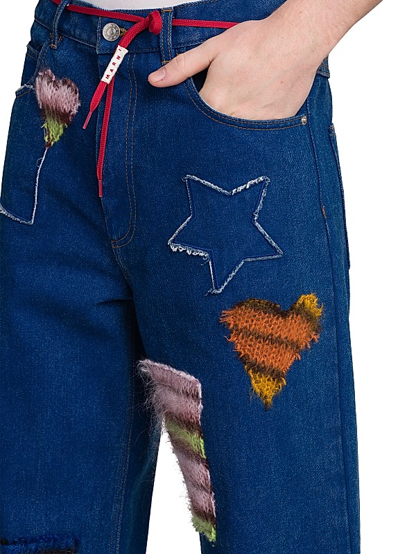 Shop Marni Wide-Leg Patchwork Jeans | Saks Fifth Avenue Shop Marni Wide-Leg Patchwork Jeans | Saks Fifth Avenue