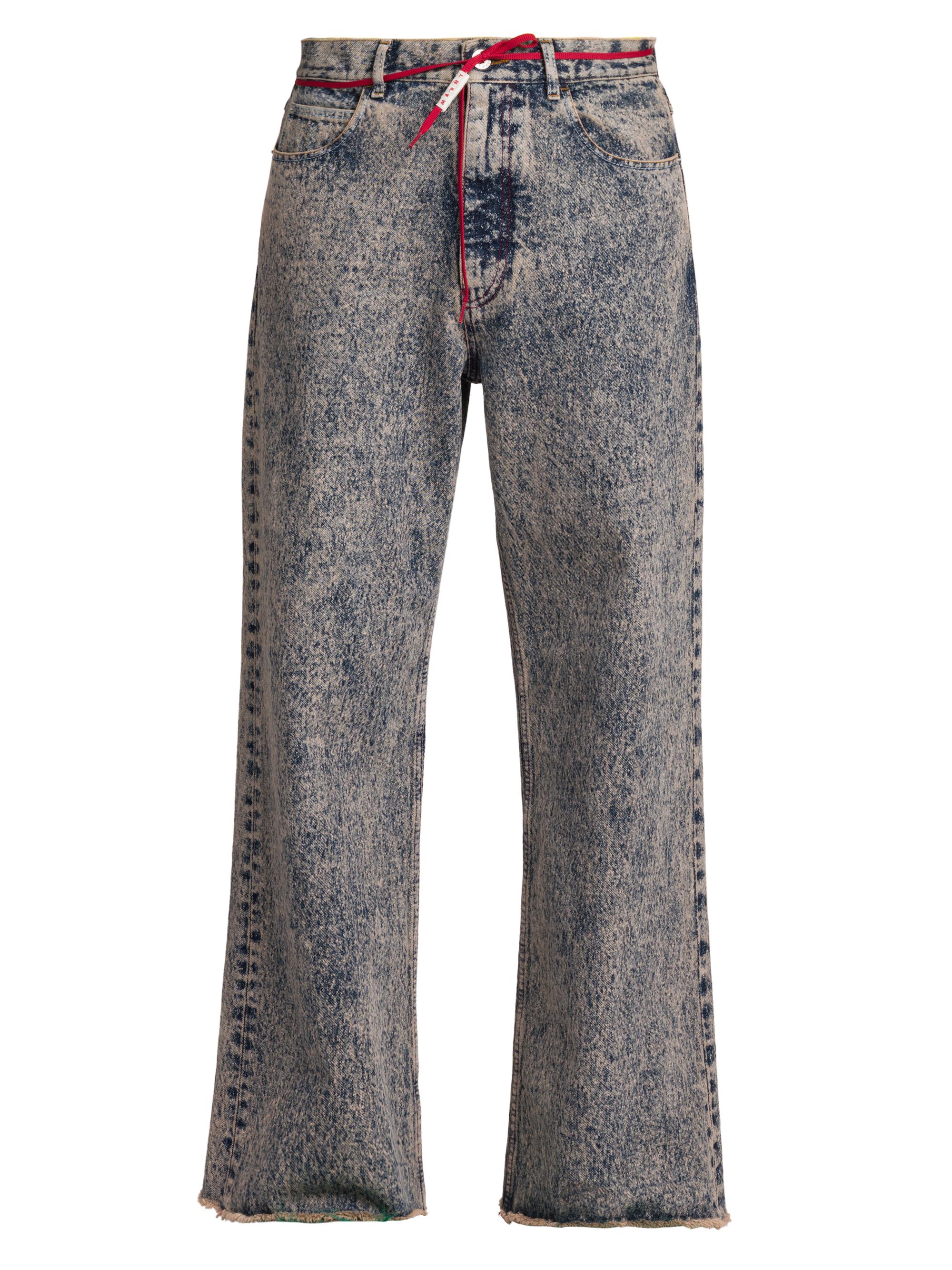 パンツ MARNI / WIDE FLARE FLOCK DENIM Marni Floral Patch Flared Jeans | Saks Fifth Avenue