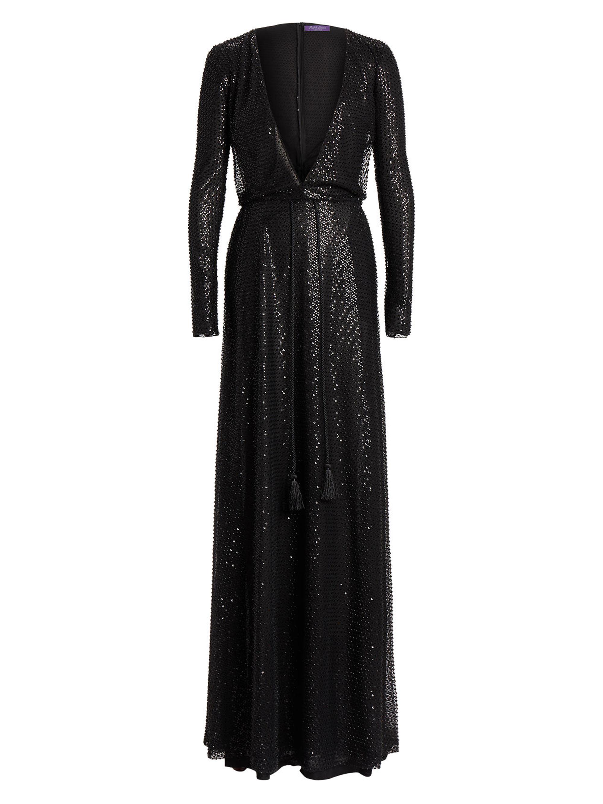 Shop Ralph Lauren Collection Carmelo Embellished Pluning V-Neck Gown | Saks  Fifth Avenue