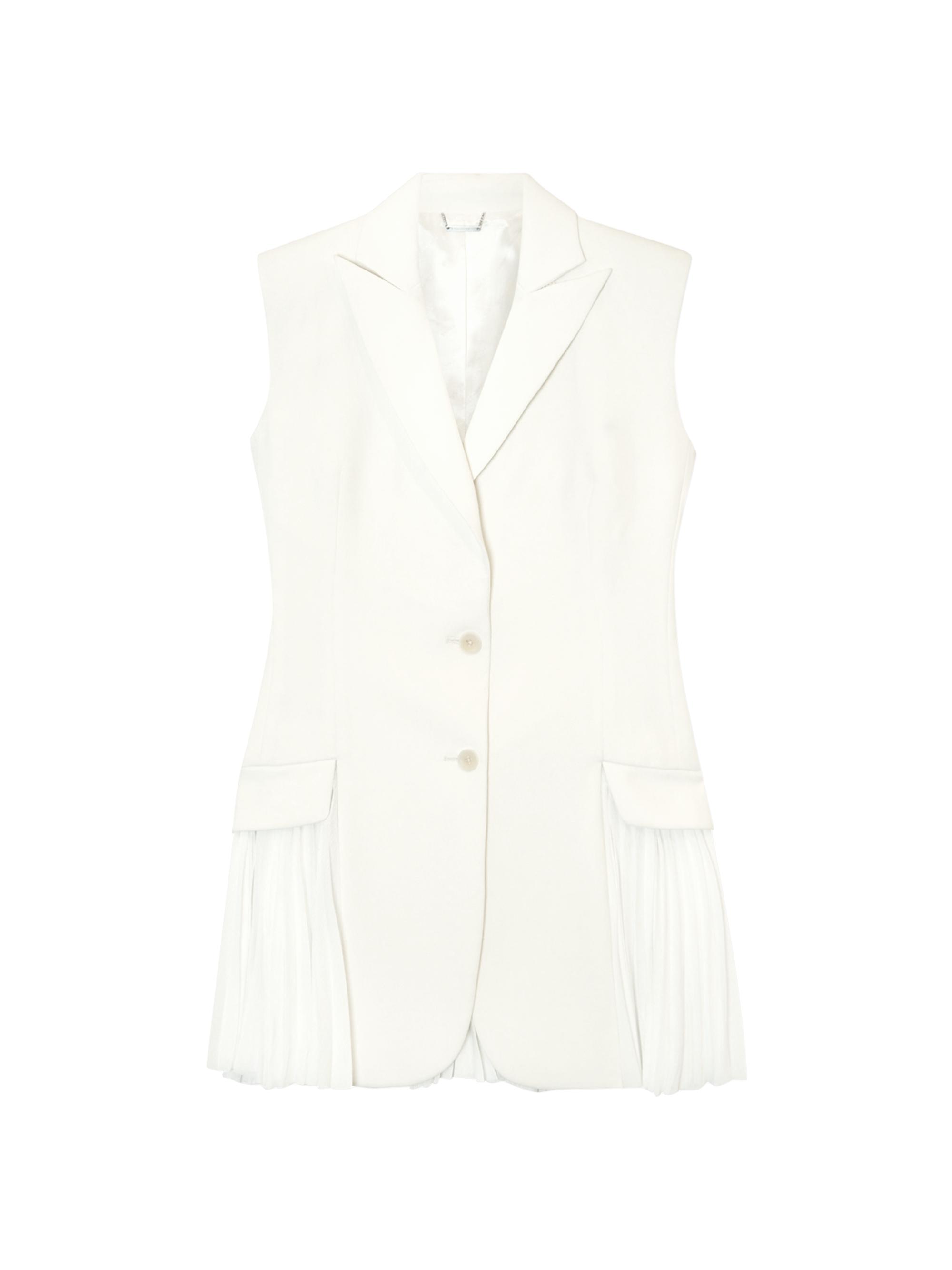 SIMKHAI Women's Arbor Single-Breasted Vest - Natural White