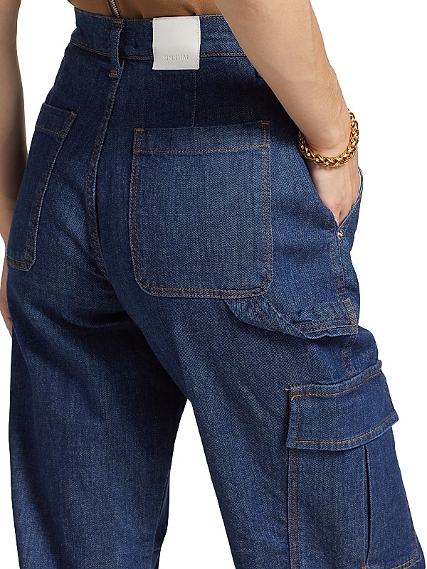 Shop SIMKHAI Axelle Denim Cargo Pants | Saks Fifth Avenue Shop SIMKHAI Axelle Denim Cargo Pants | Saks Fifth Avenue