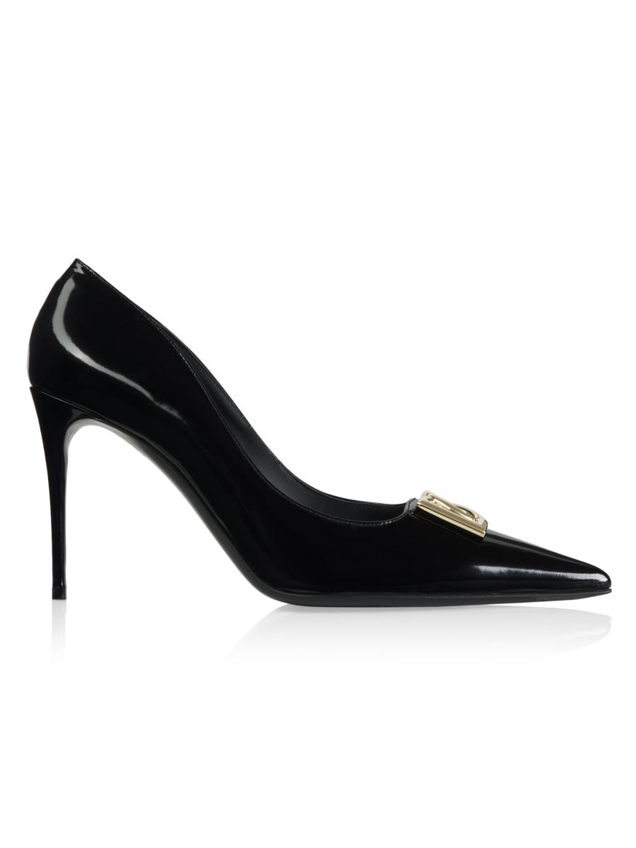 Dolce&Gabbana 90MM DG Logo Leather Pumps | Saks Fifth Avenue