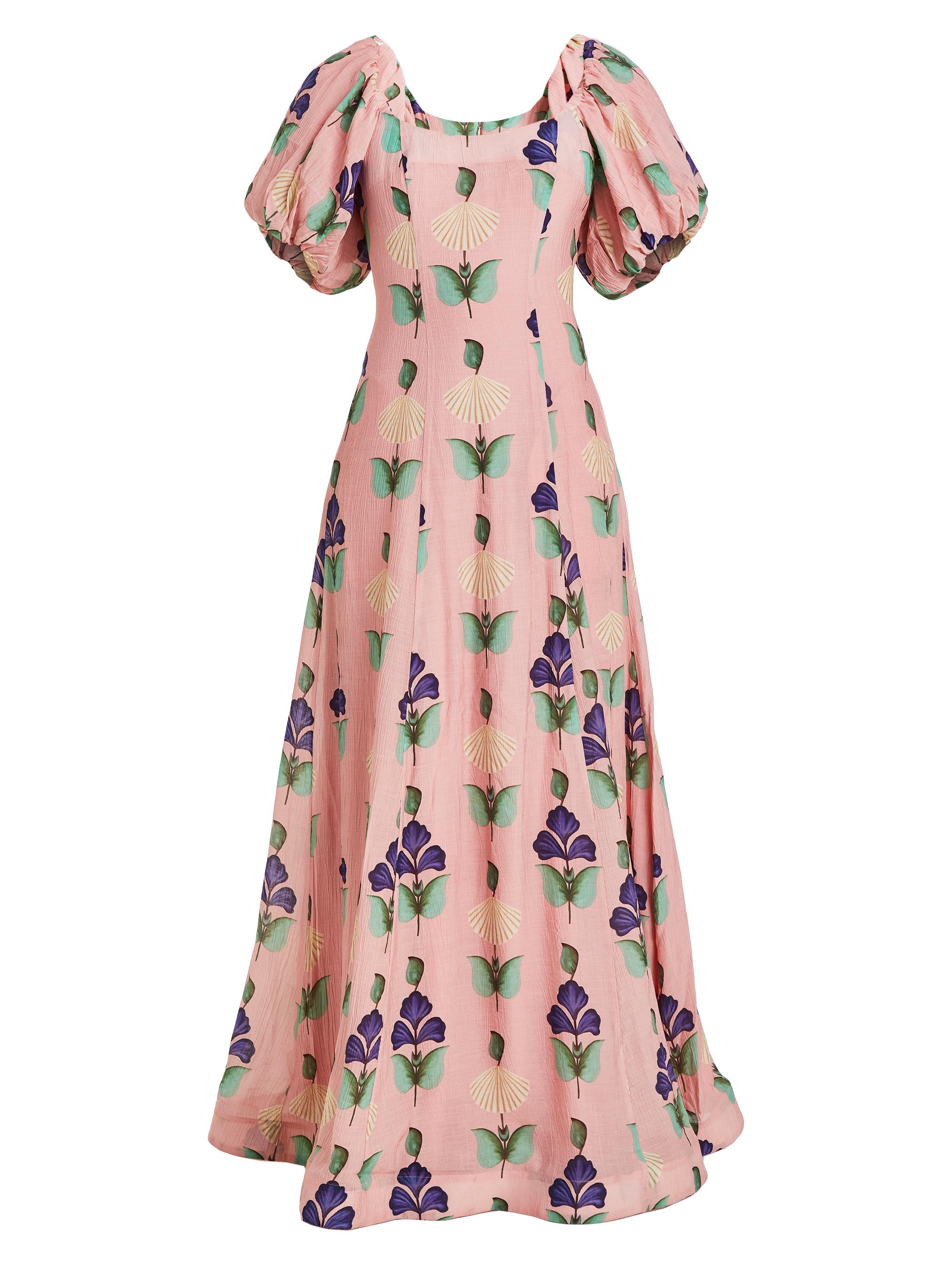 Mestiza New York Women's Arrabbiata Floral Puff-Sleeve Gown - Pink