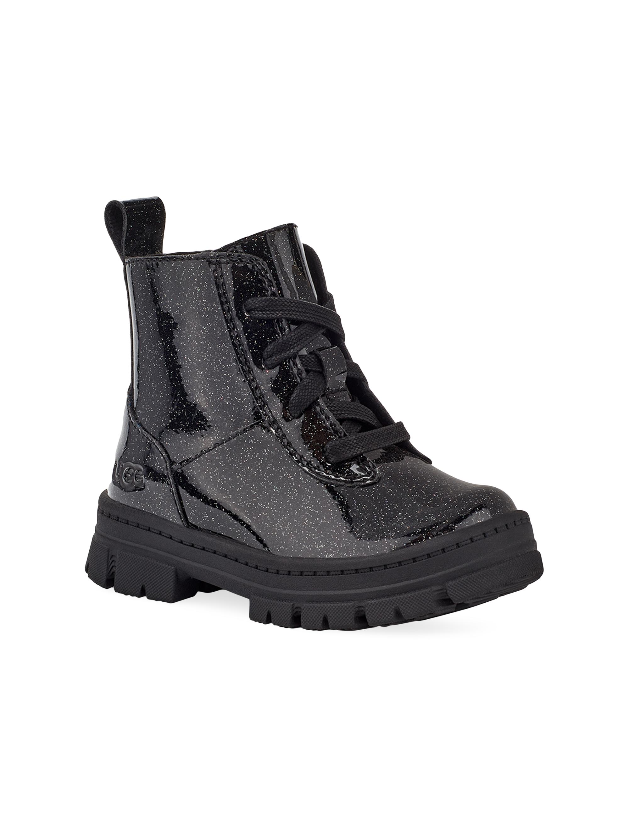 UGG Baby's, Little Girl's & Girl's Ashton Glitter Boots - Glitter Black 6 (Baby) | Thumbnail 7