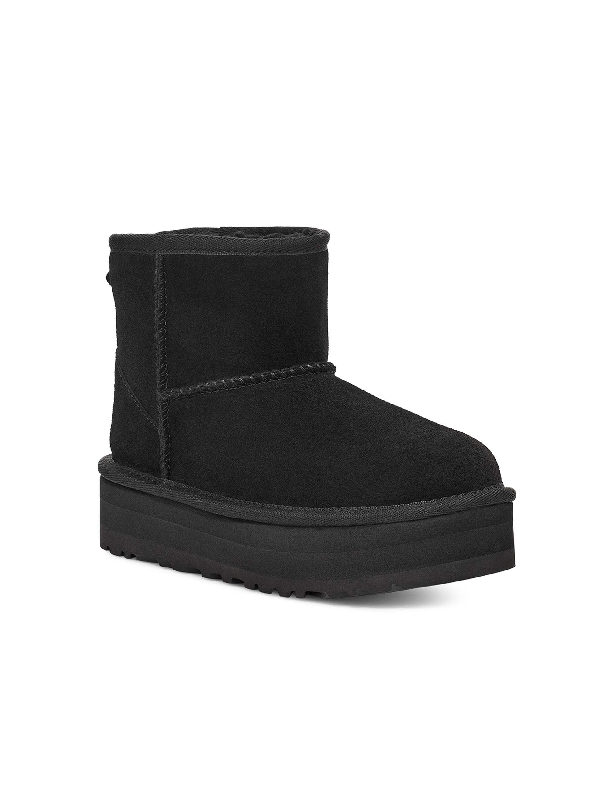 UGG Little Girl's & Girl's Classic Mini Platform Boots - Black 13 (Child)