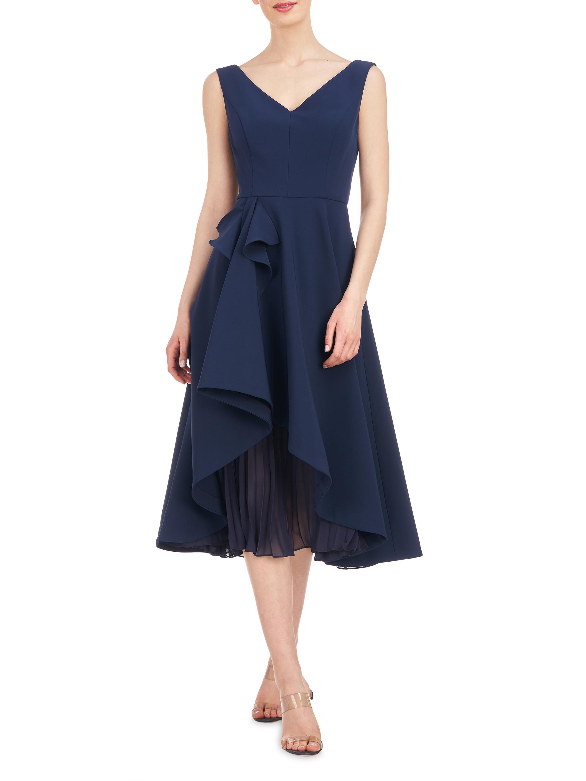 Begonia Ruffled A-Line Midi-Dress