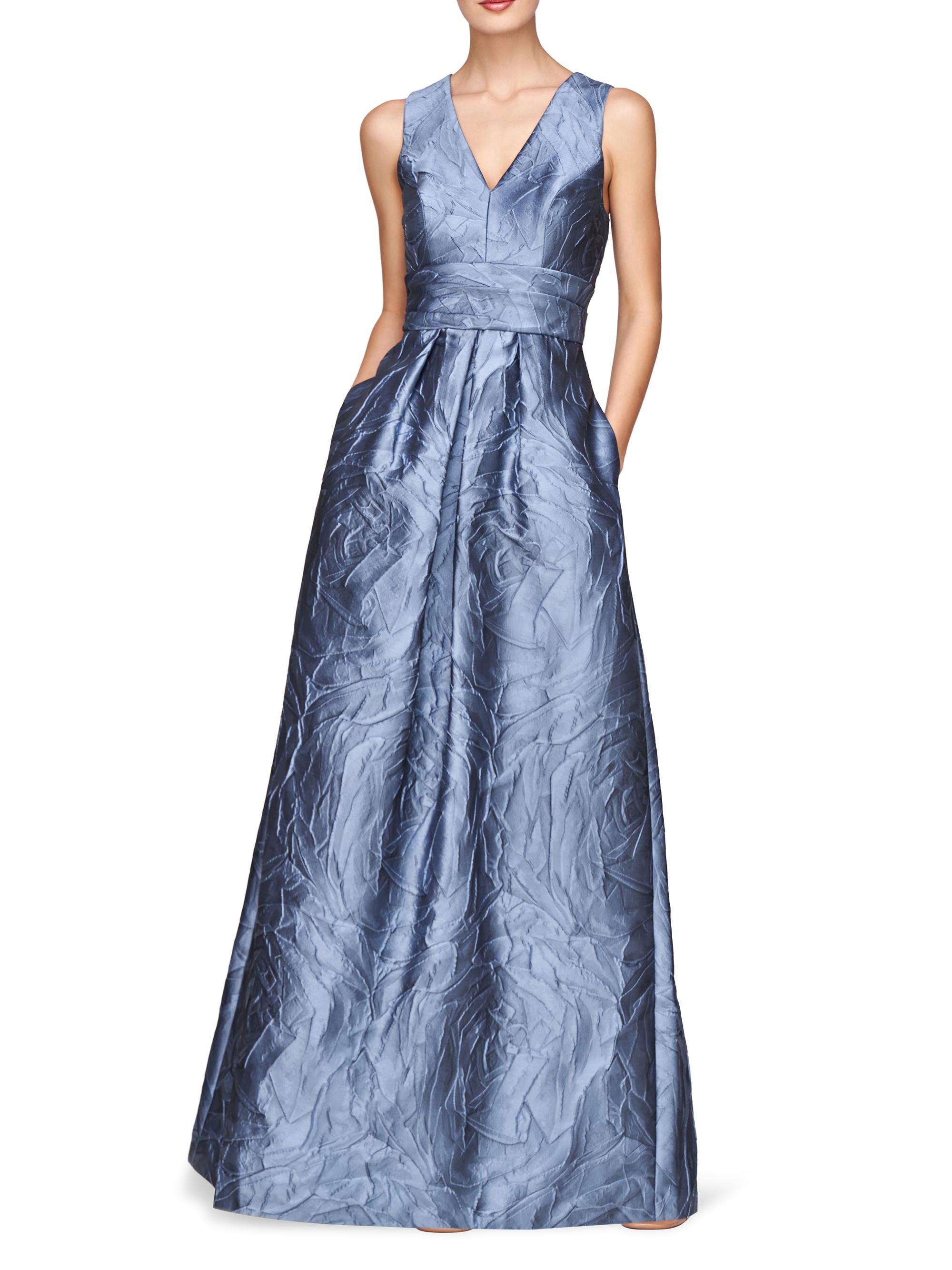 Mariah Jacquard Textured Gown