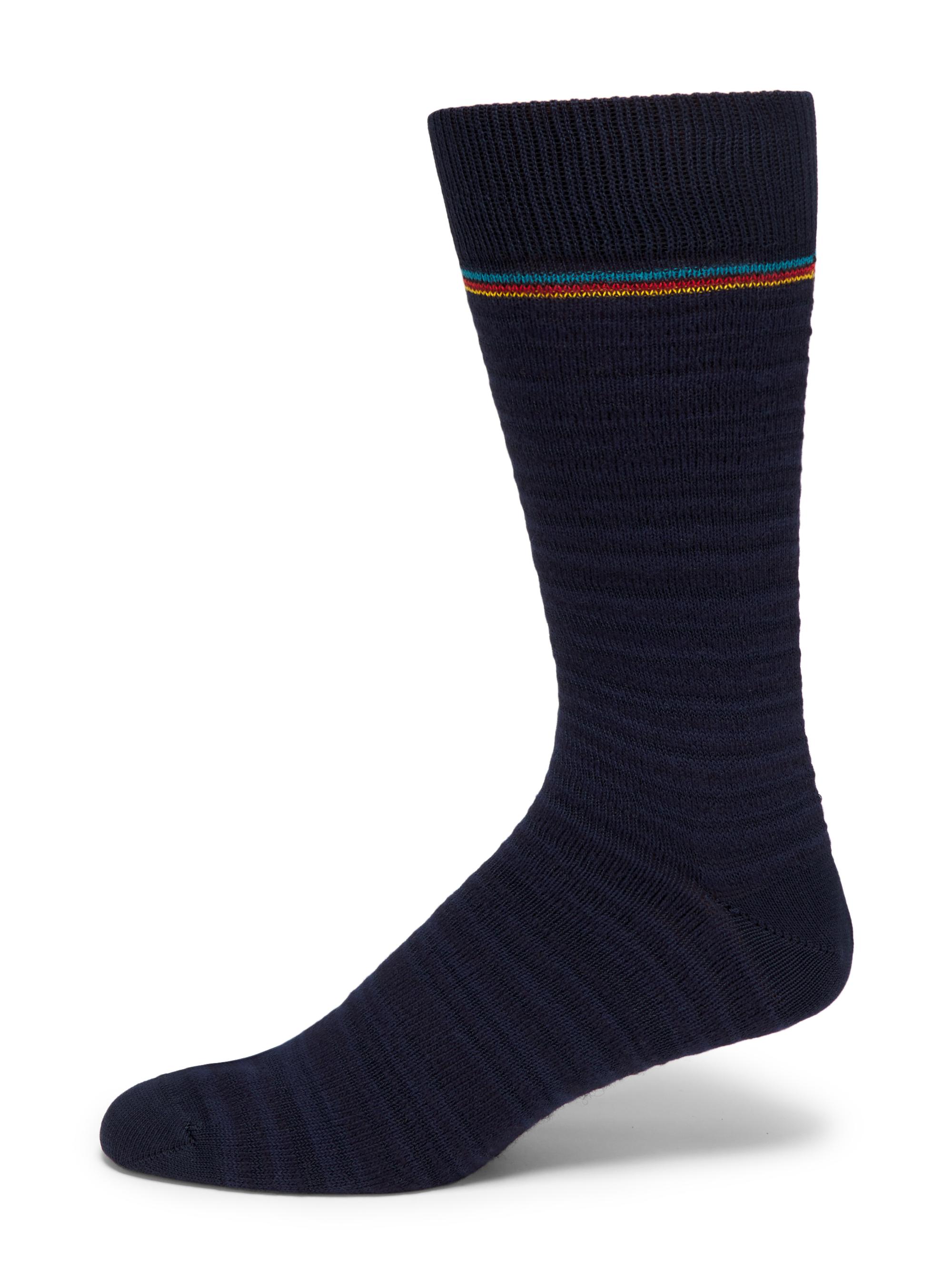 Paul Smith Men's Striped-Trim Socks - Navy