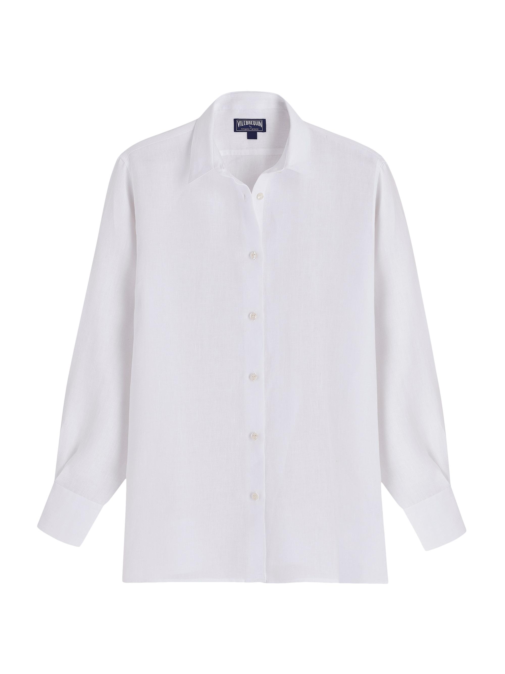 Vilebrequin Women's Linen Cover-Up Shirt - Blanc