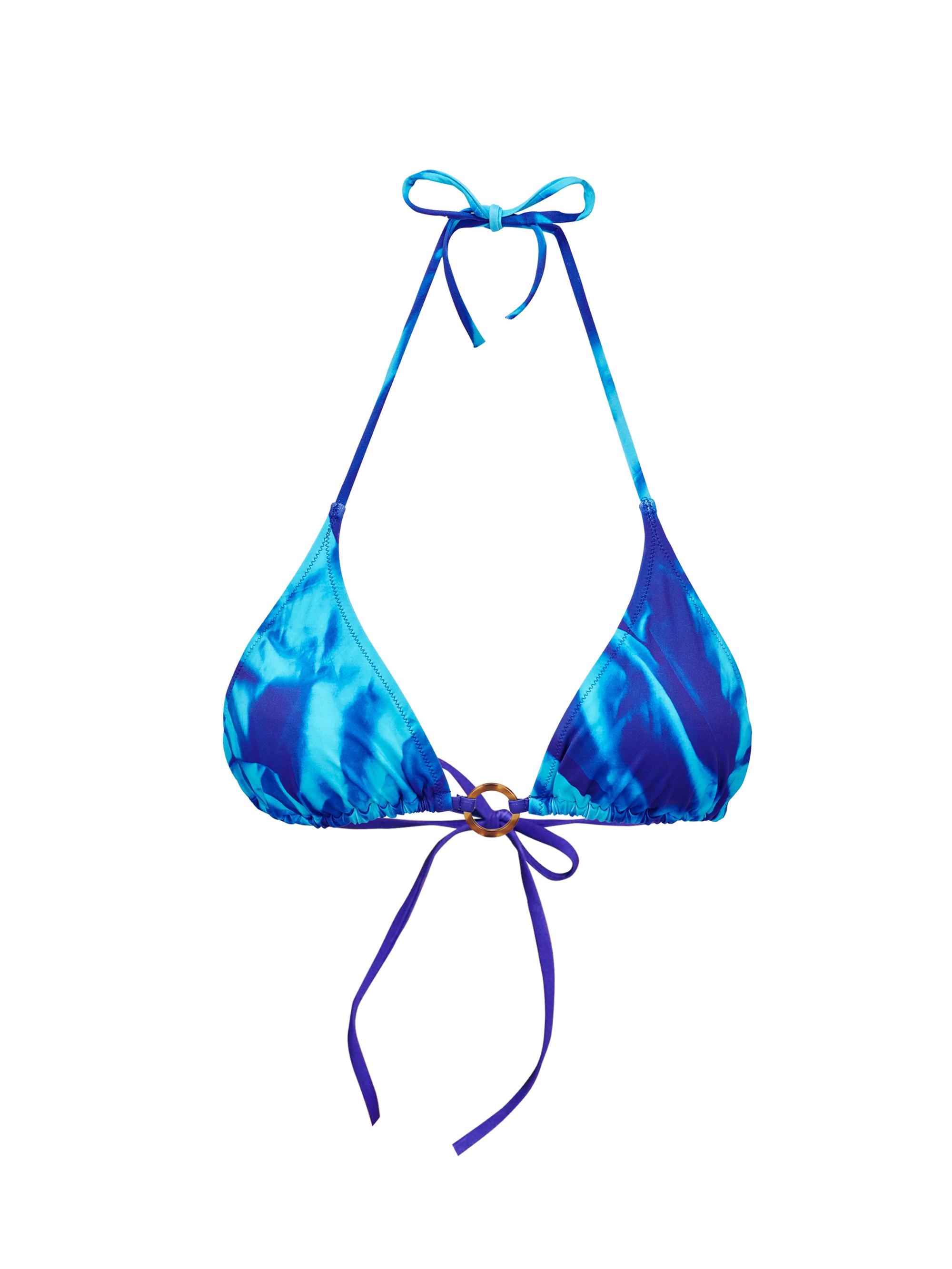 Vilebrequin Women's Les Draps String Bikini Top - Bleu Neptune