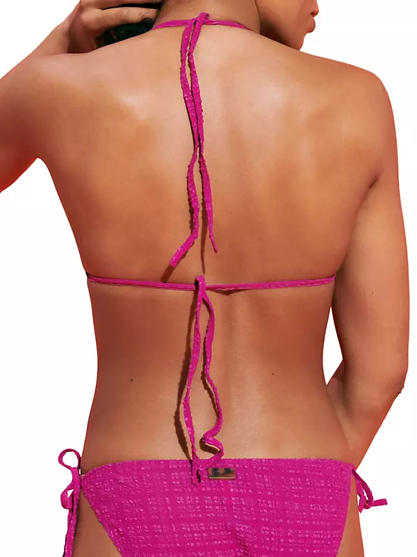 Seersucker String Bikini Top