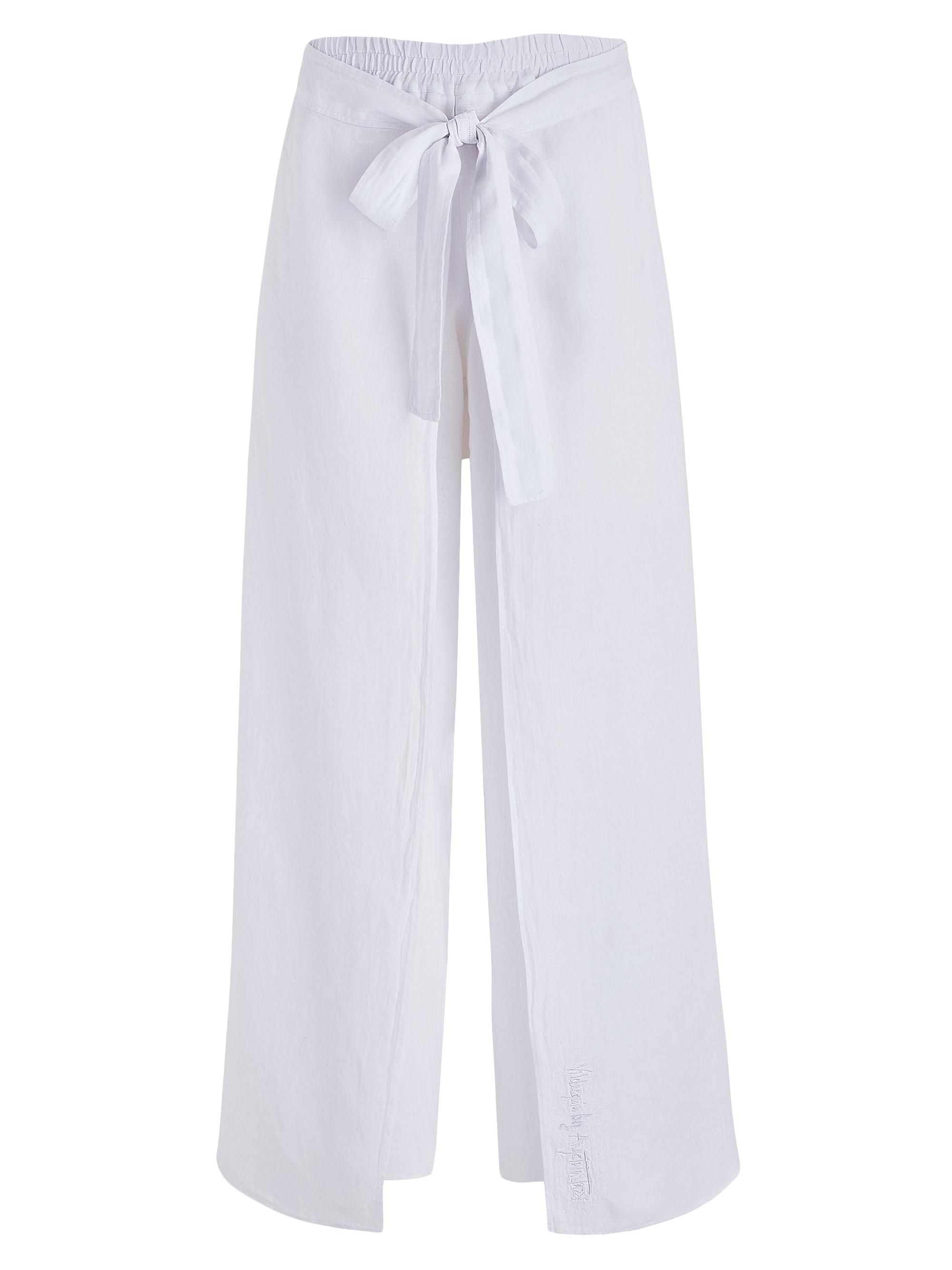 Vilebrequin Women's Linen Tie-Waist Cover-Up Pants - Blanc