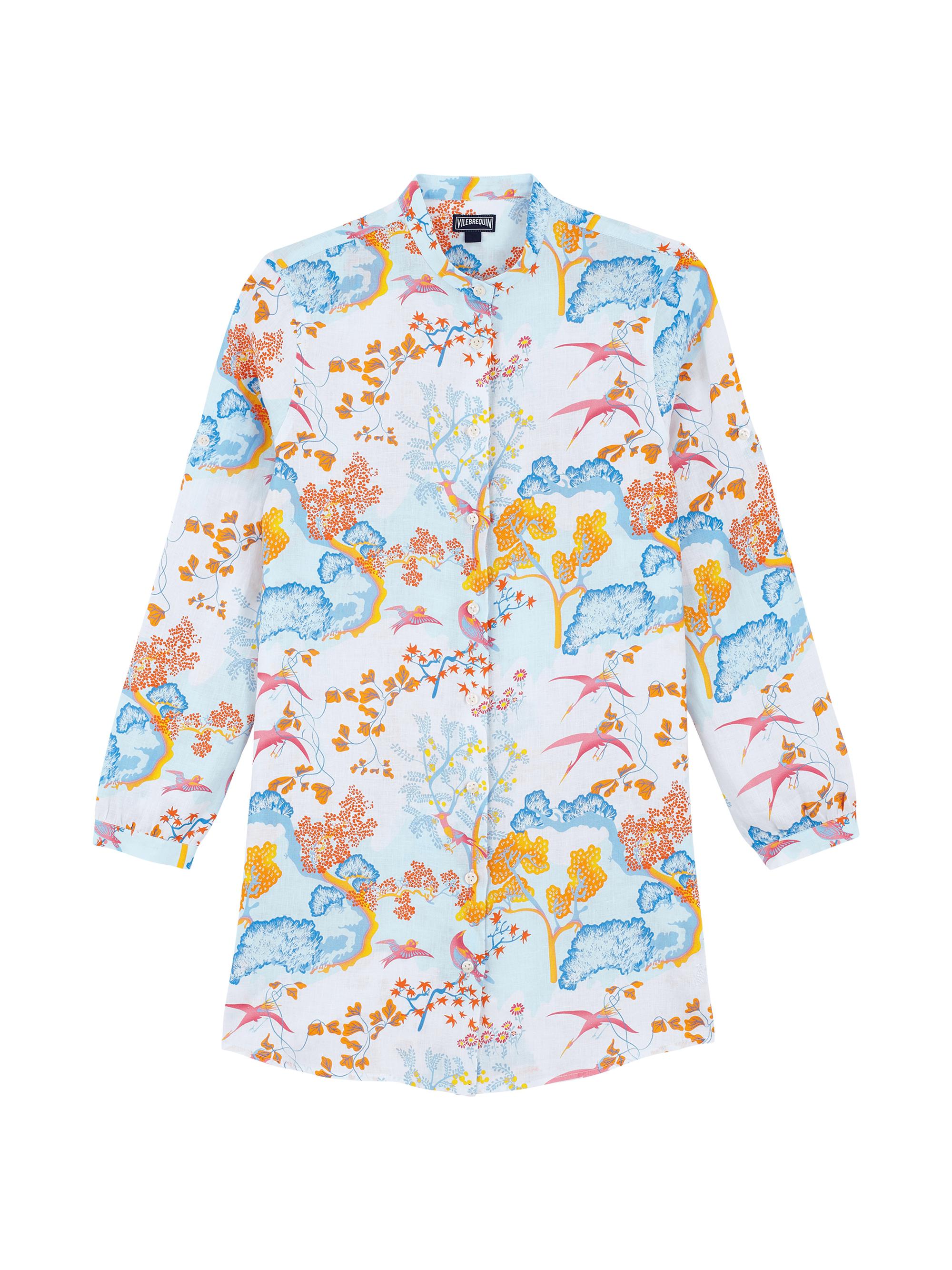 Vilebrequin Women's Peaceful Trees Cover-Up Shirt - Blanc