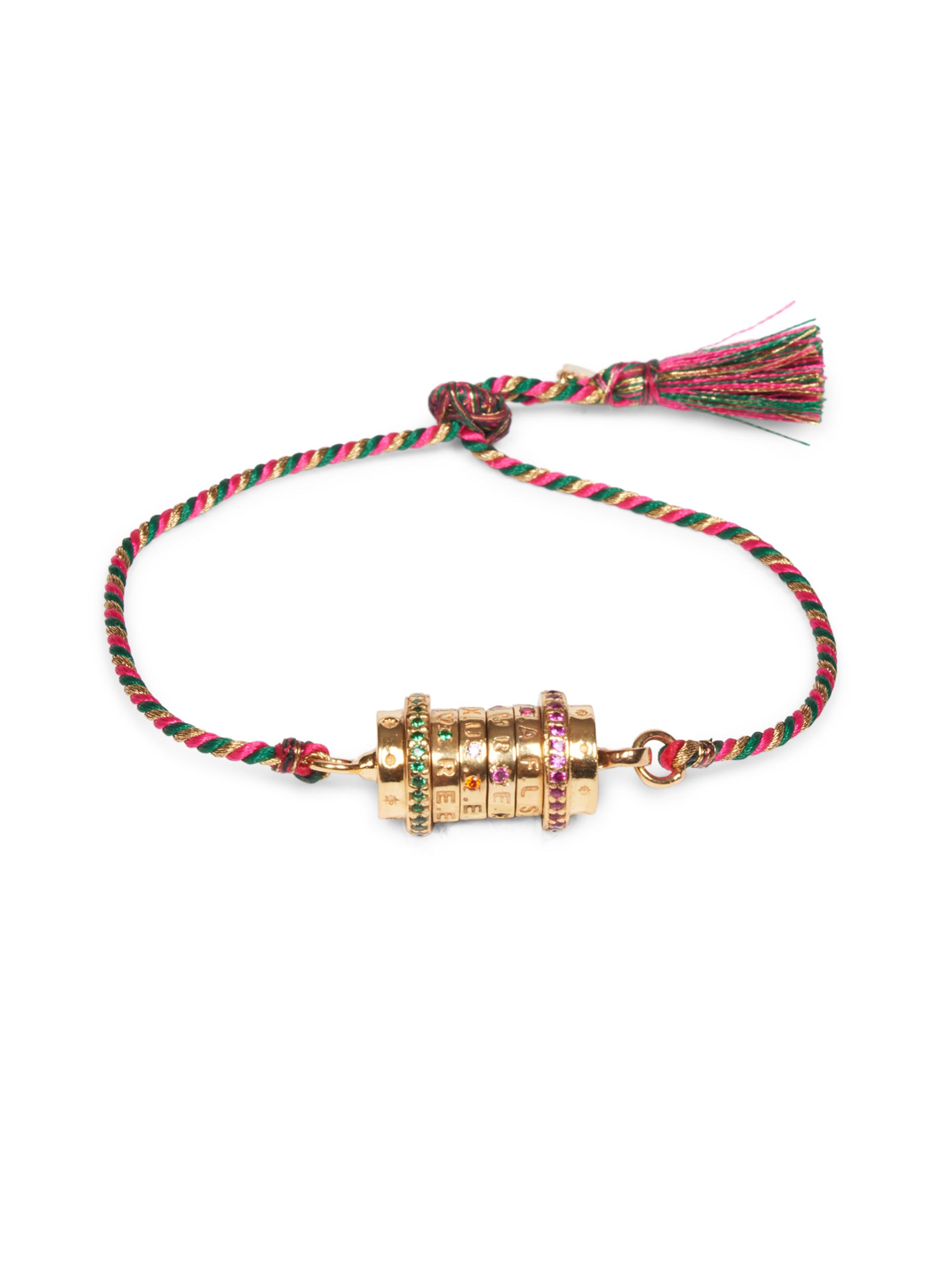 Caroline de Benoist Women's Mot De Passe Jackpot 18K-Gold-Plated & Zircon Slider Bracelet - Green