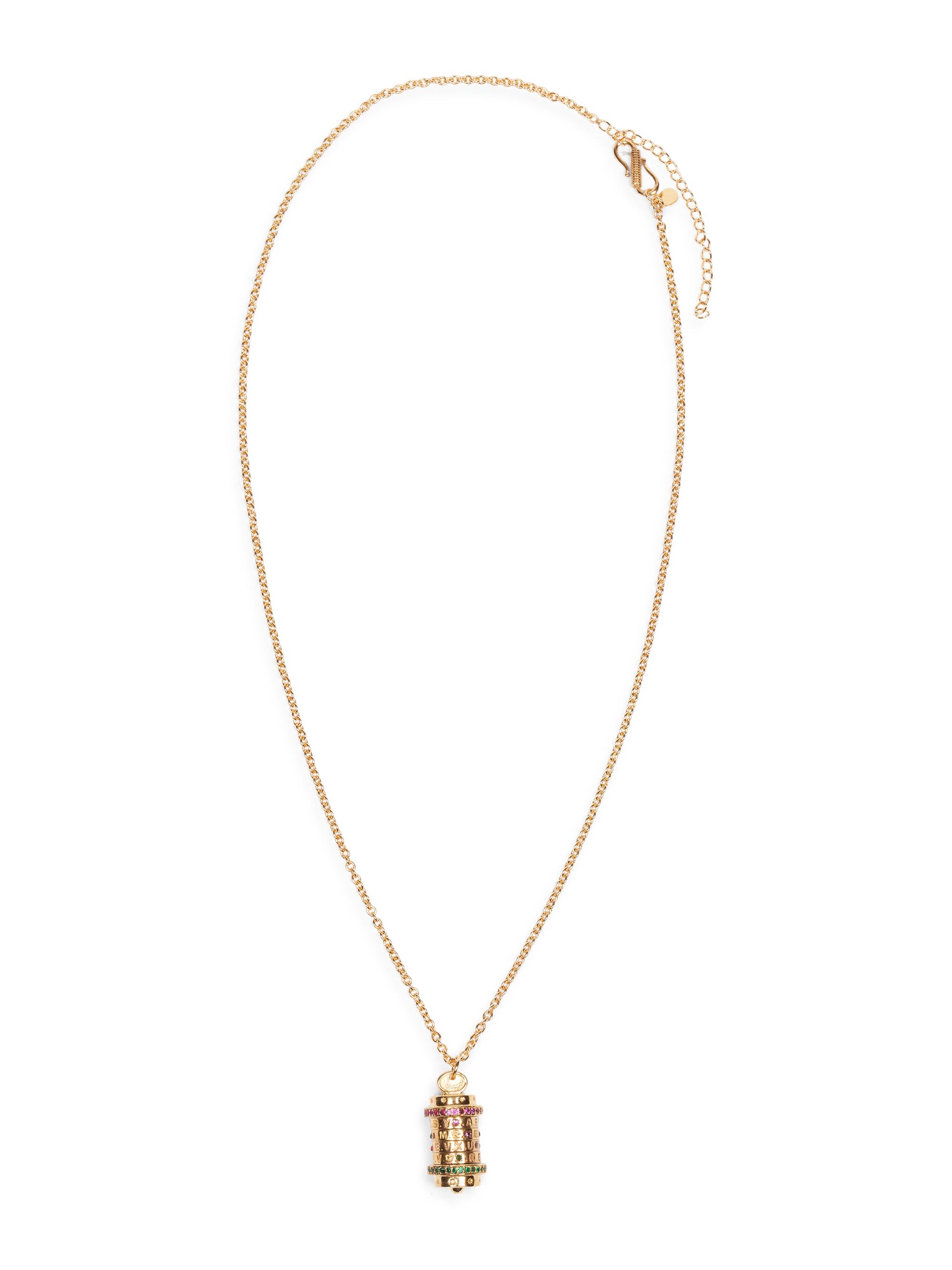 Caroline de Benoist Women's Mot De Passe Classique 18K-Gold-Plated & Zircon Pendant Necklace - Gold