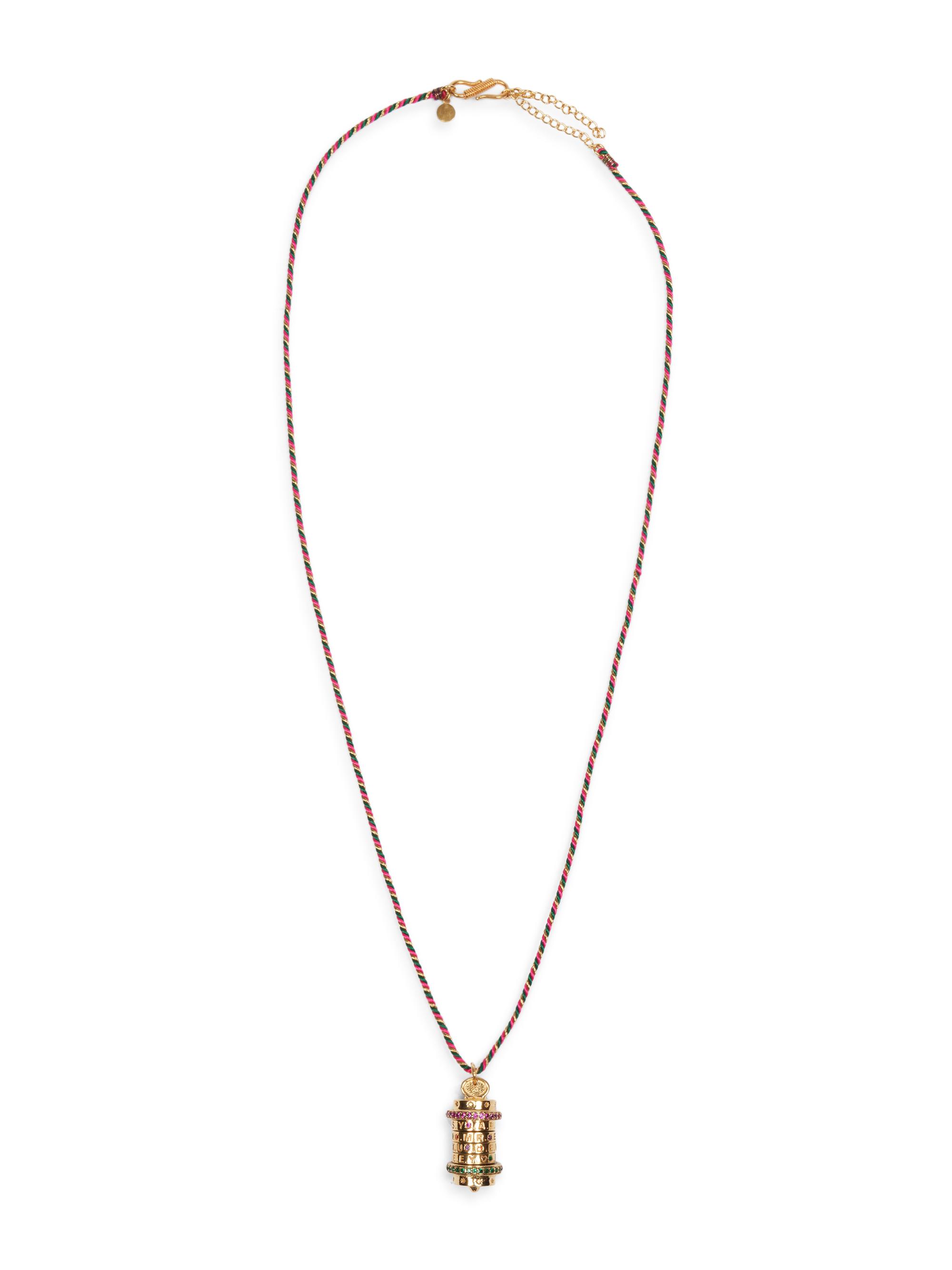 Caroline de Benoist Women's Mot De Passe 18K-Gold-Plated & Zircon Pendant Necklace