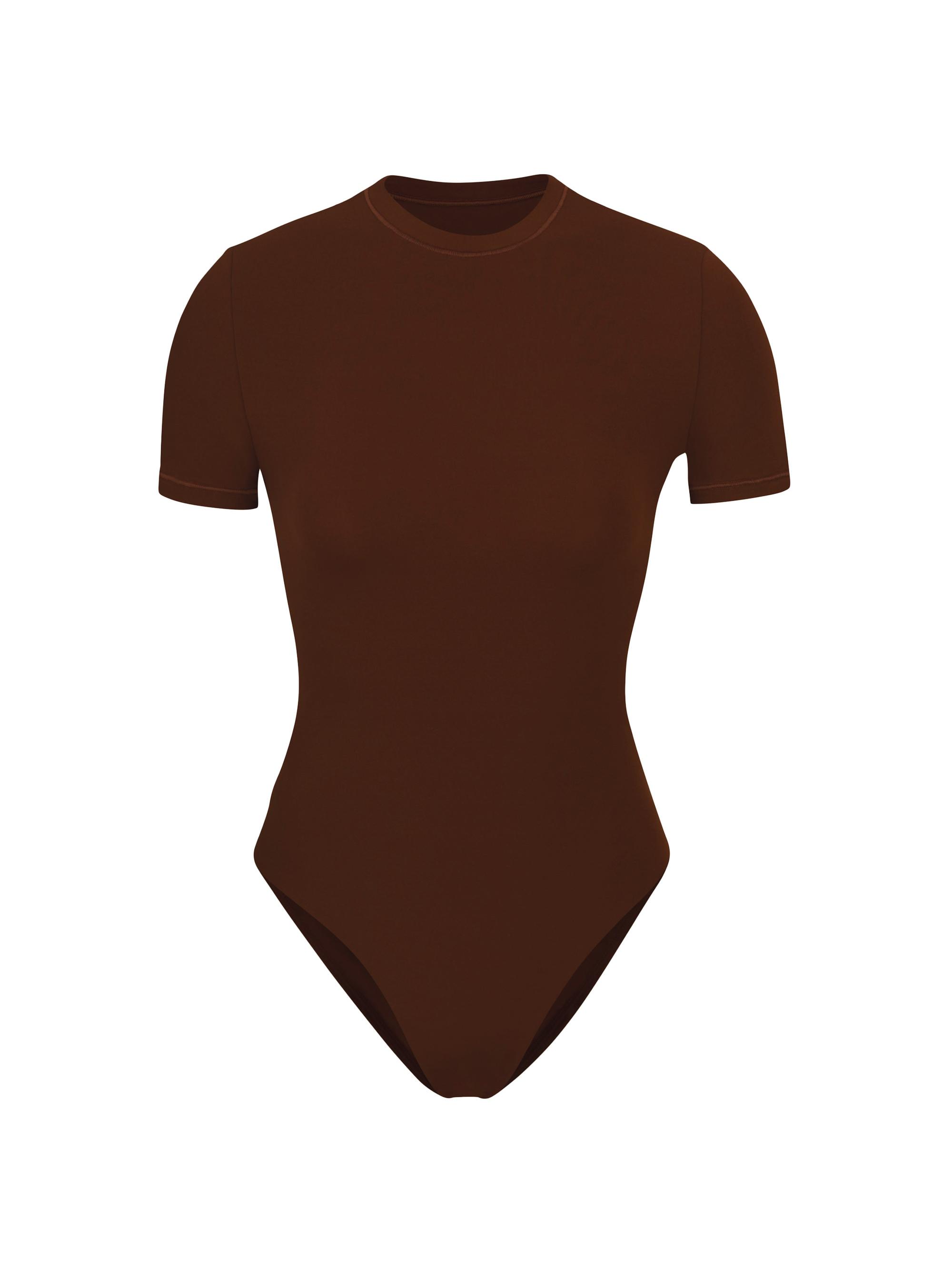 SKIMS Women's Fits Everybody T-Shirt Bodysuit - Cocoa