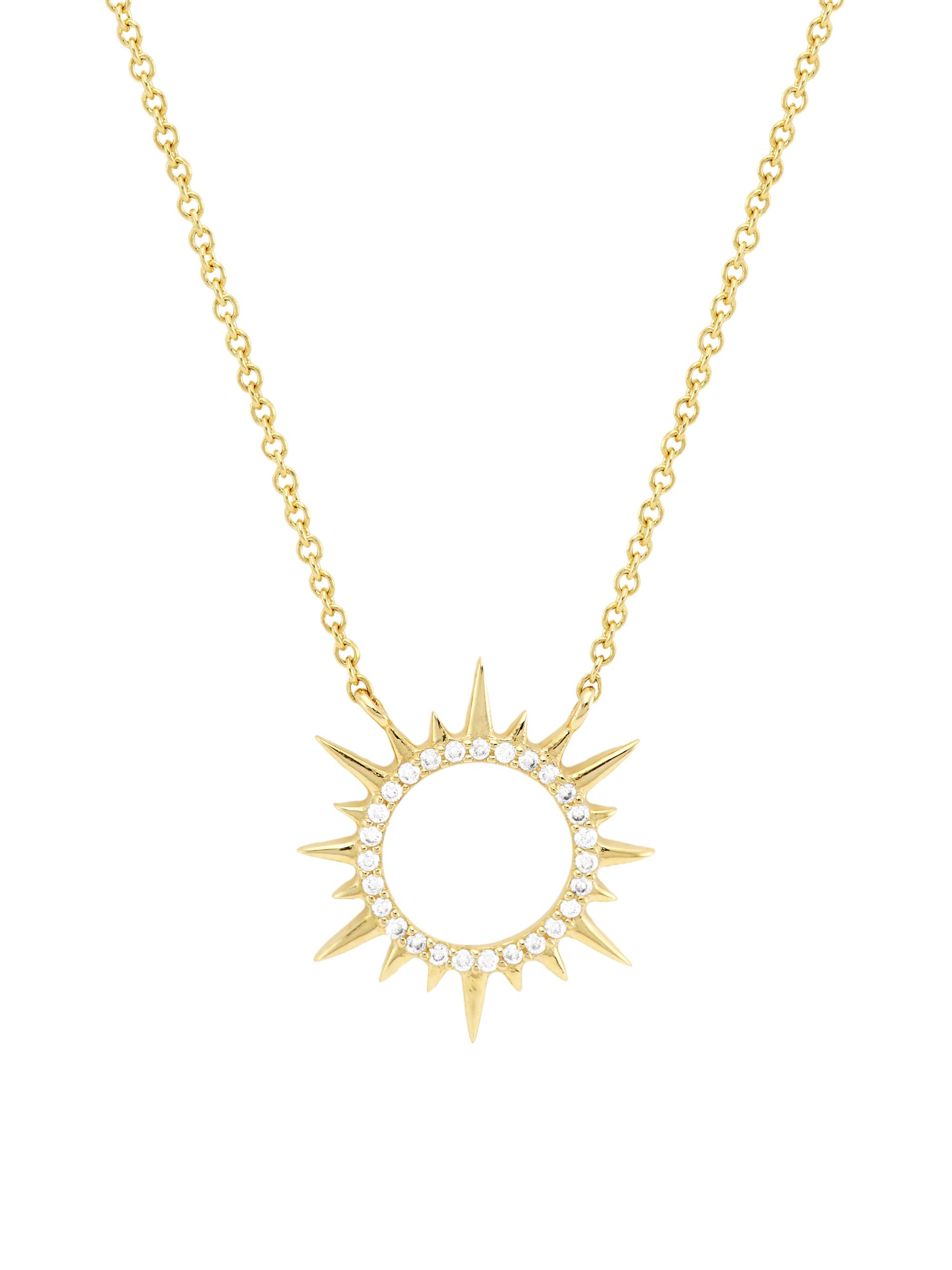Saks Fifth Avenue Collection Women's 14K Yellow Gold & 0.06 TCW Diamond Mini Open Starburst Pendant Necklace - Yellow Gold