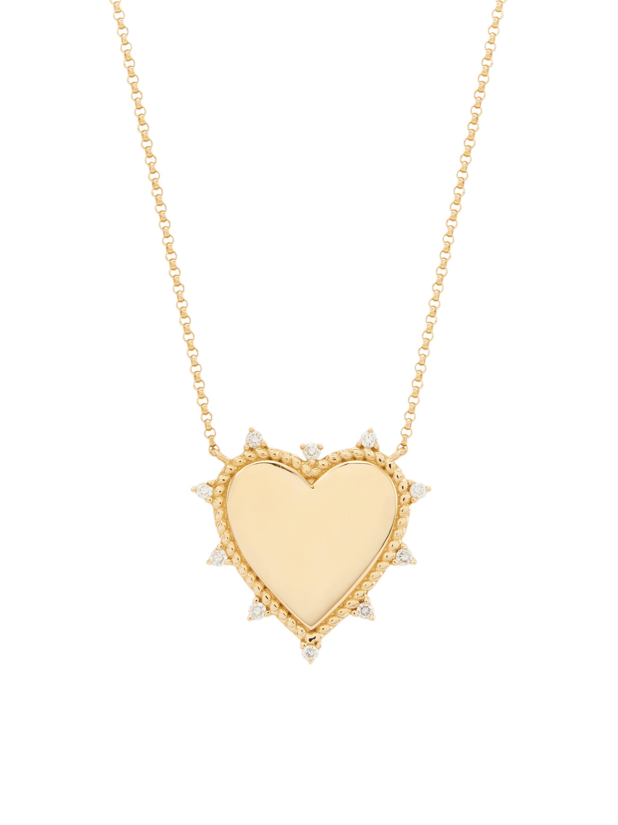Saks Fifth Avenue Collection Women's 14K Yellow Gold & 0.15 TCW Diamond Heart Pendant Necklace - Yellow Gold