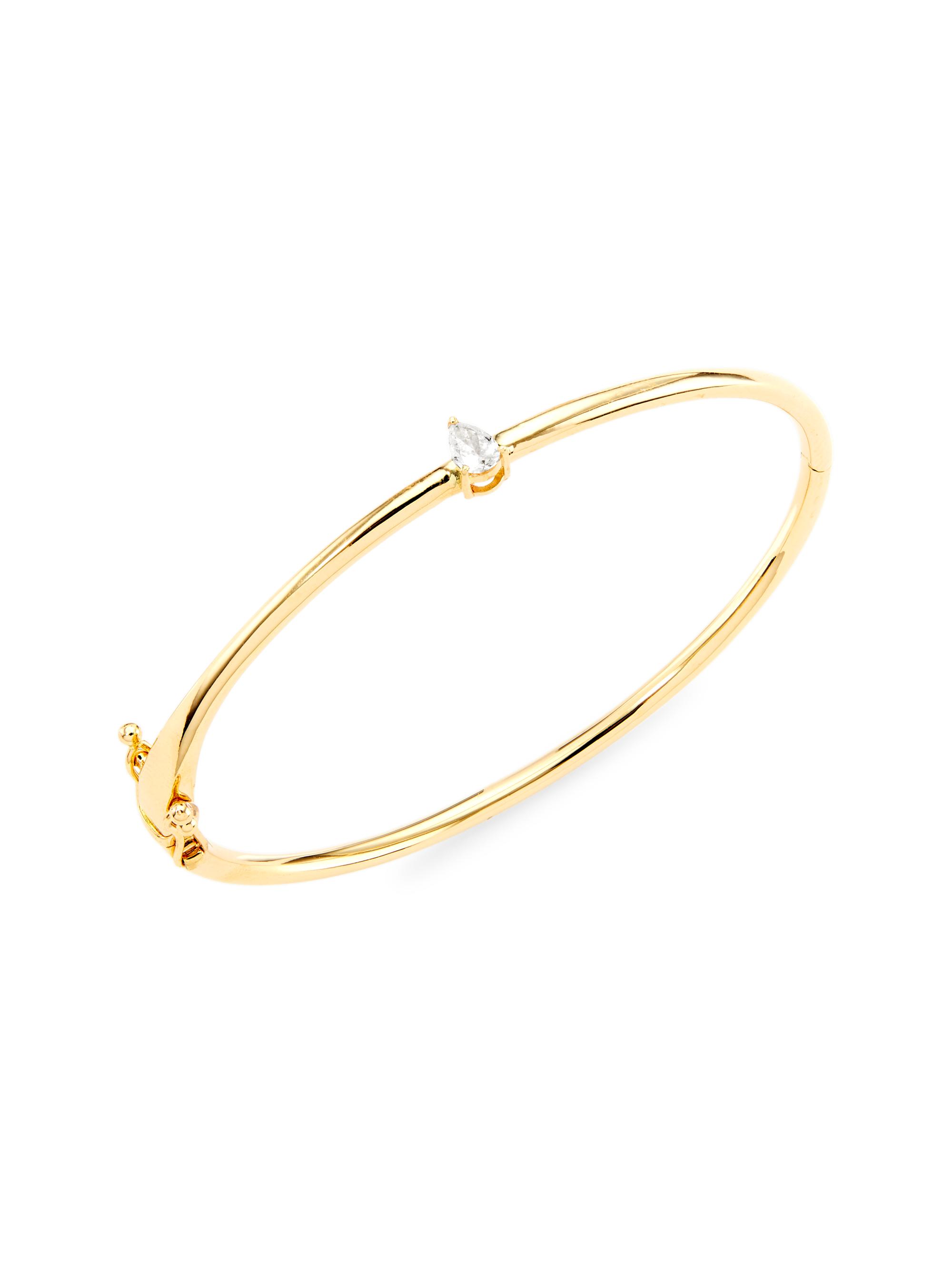 Saks Fifth Avenue Collection Women's 14K Yellow Gold & 0.236 TCW Diamond Bangle - Yellow Gold