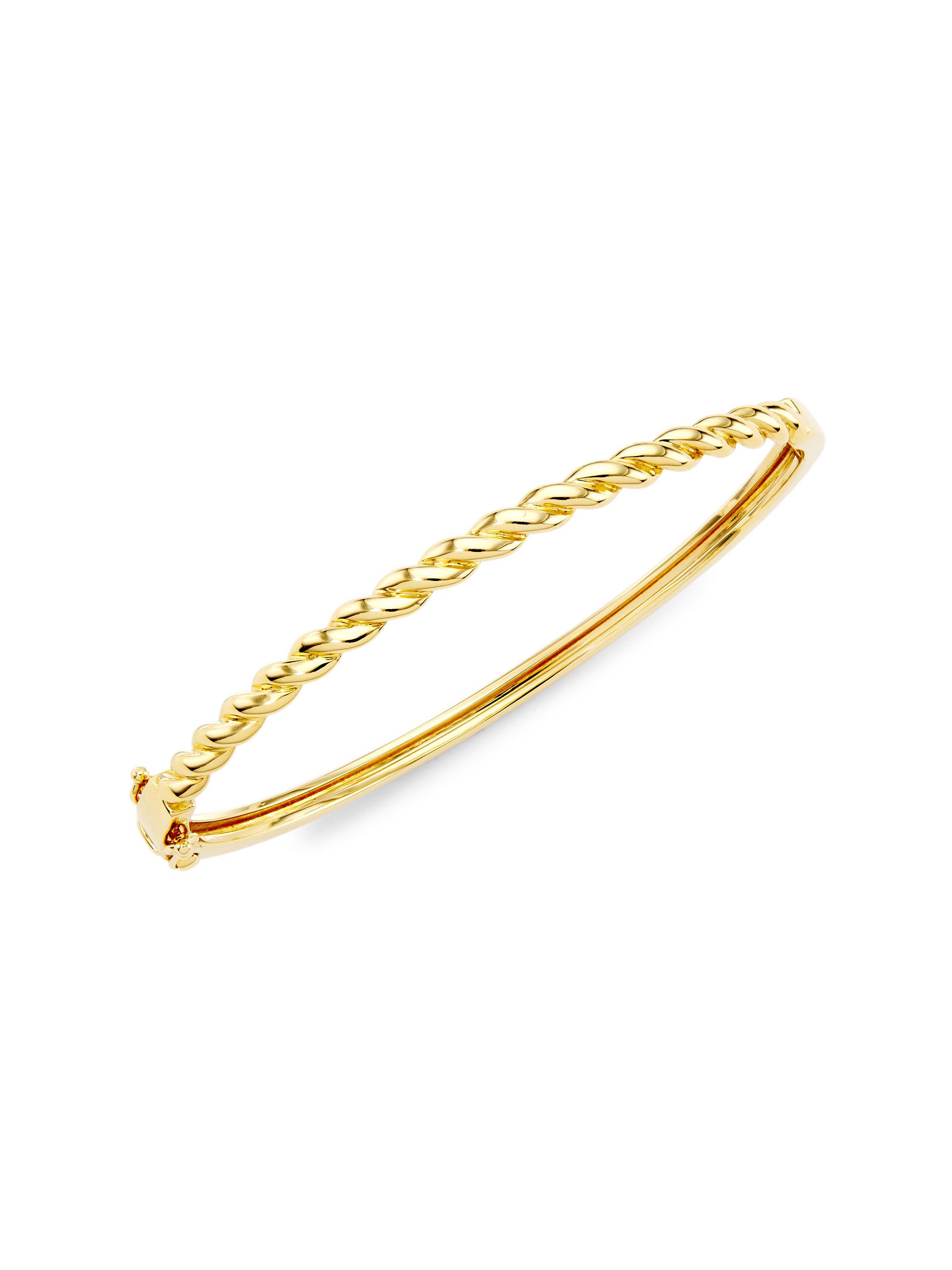 Saks Fifth Avenue Collection Women's 14K Yellow Gold Rope Bangle - Yellow Gold