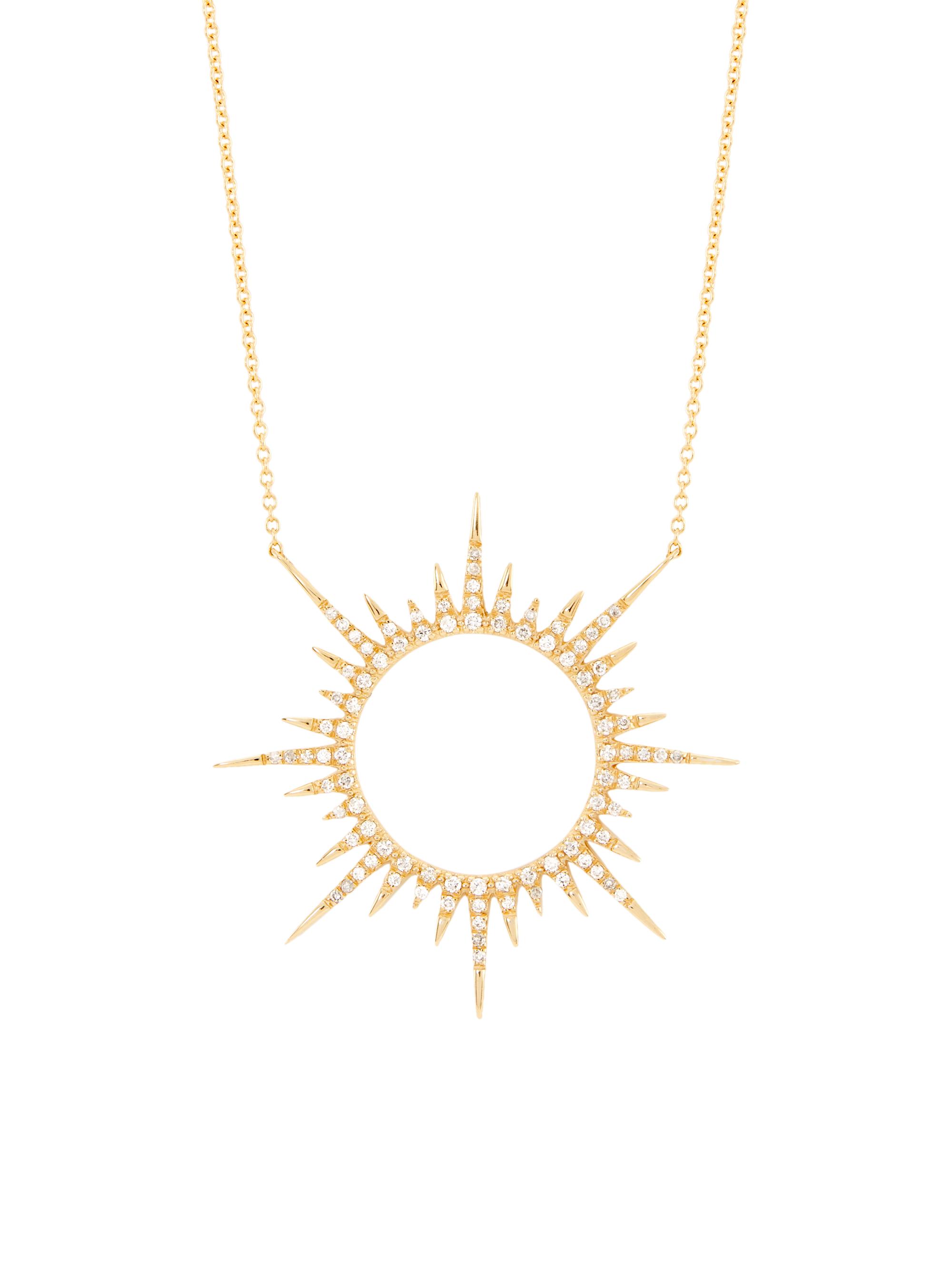 Saks Fifth Avenue Collection Women's 14K Yellow Gold & 0.42 TCW Diamond Open Starburst Pendant Necklace - Yellow Gold
