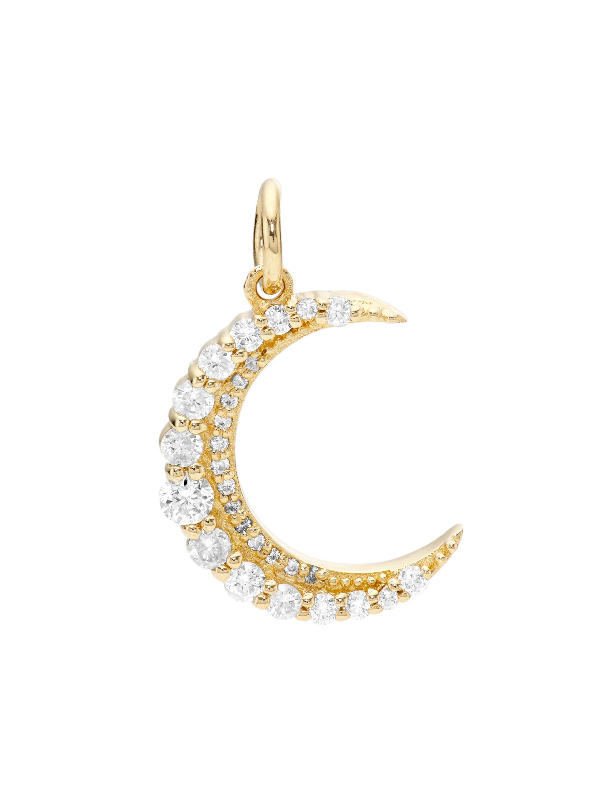 Saks Fifth Avenue Collection Women's 14K Yellow Gold & 0.283 TCW Diamond Crescent Moon Pendant - Yellow Gold