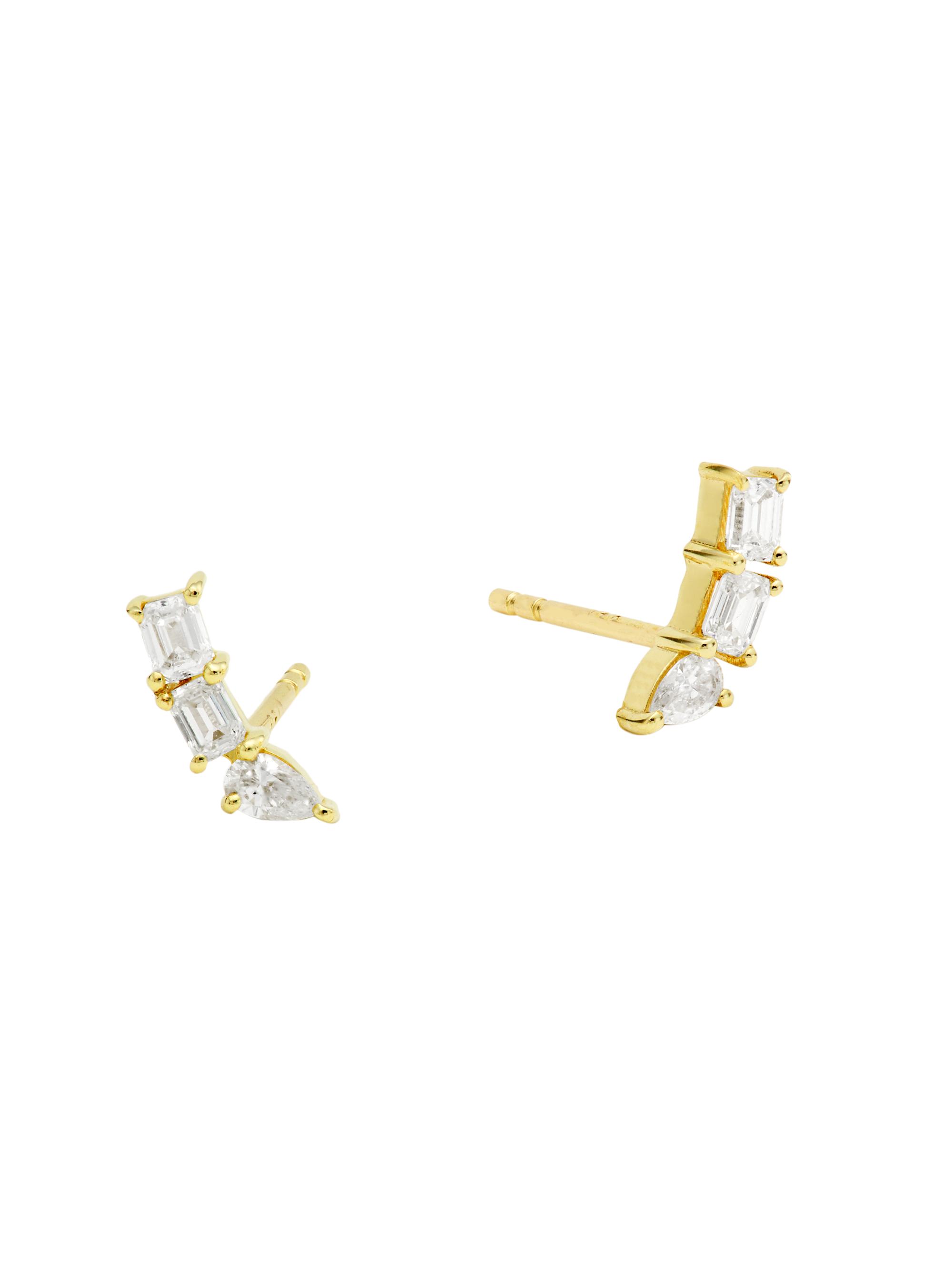Saks Fifth Avenue Collection Women's 14K Yellow Gold & 0.91 TCW Diamond Ear Climber Earrings - Yellow Gold