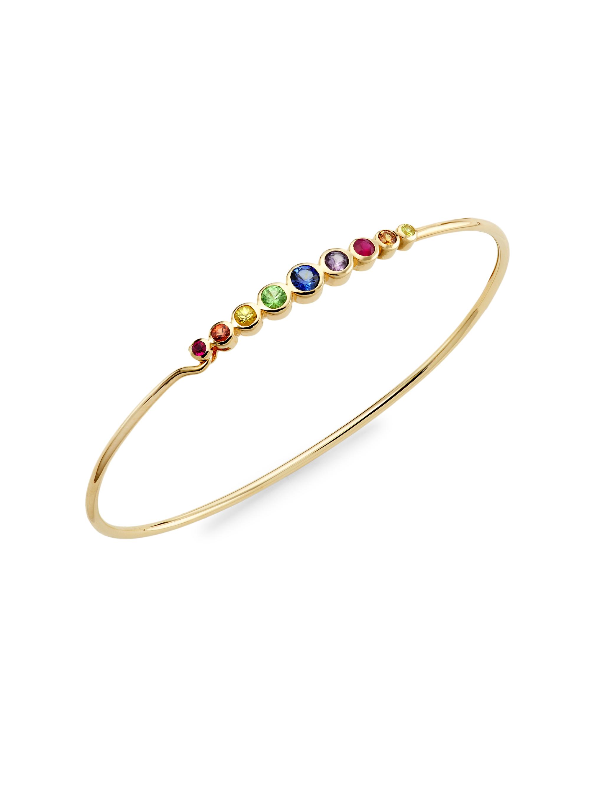 Saks Fifth Avenue Collection Women's 14K Yellow Gold & Multi-Gemstone Bangle - Yellow Gold