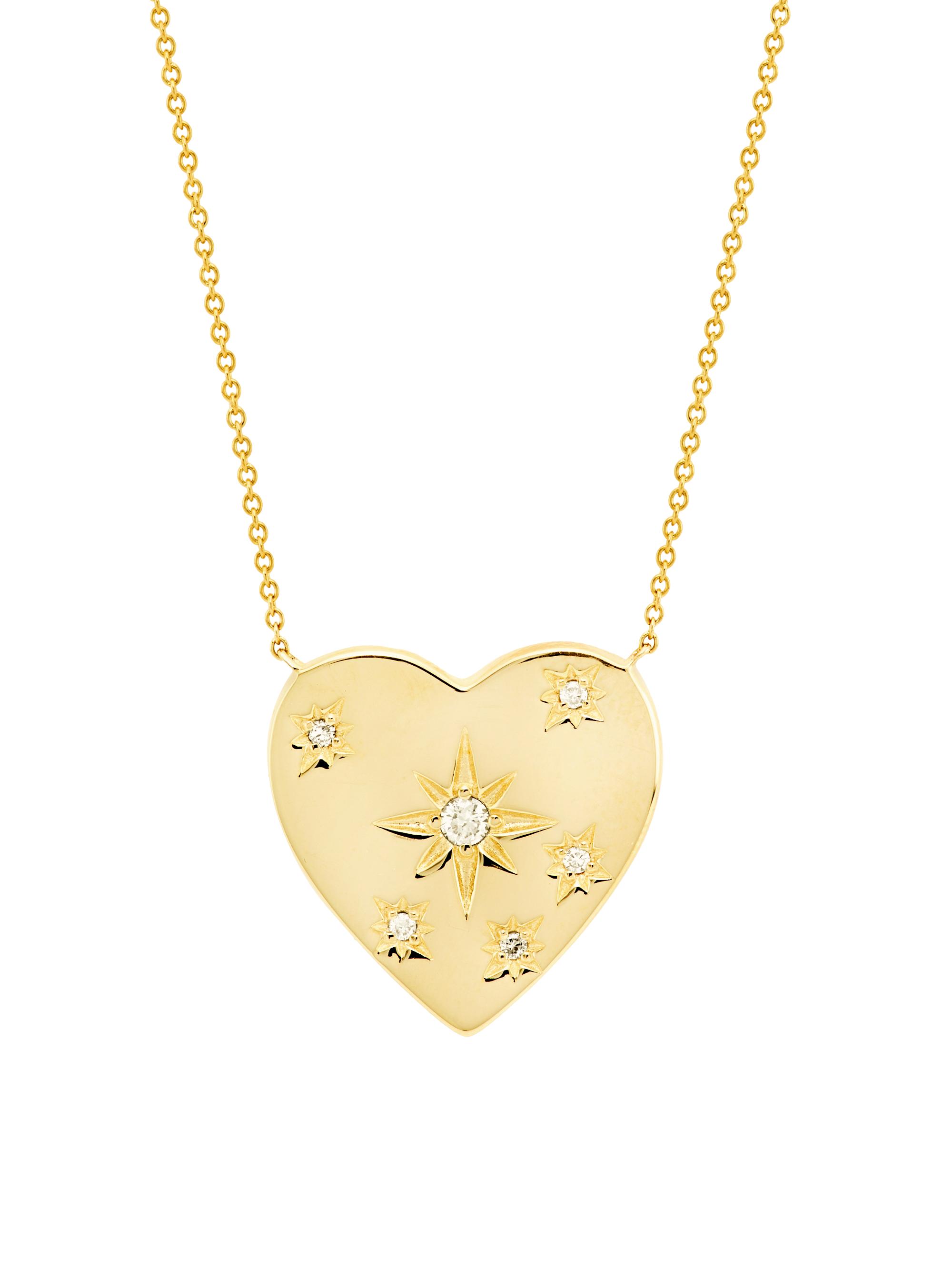 Saks Fifth Avenue Collection Women's 14K Yellow Gold & 0.1 TCW Diamond Heart Pendant Necklace - Yellow Gold