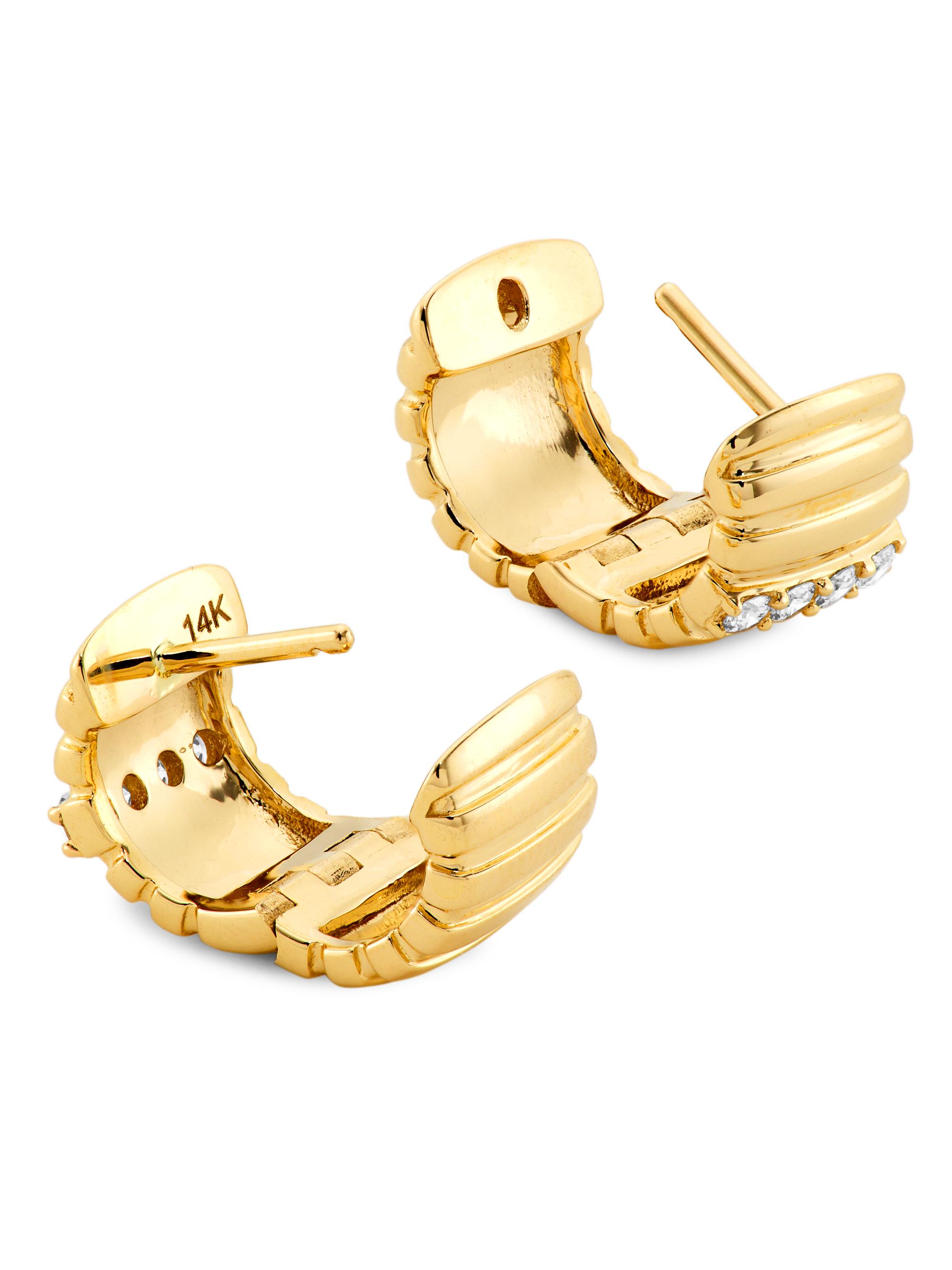 Saks Fifth Avenue
 14K Yellow Gold & 0.32 TCW Diamond Stud Earrings
