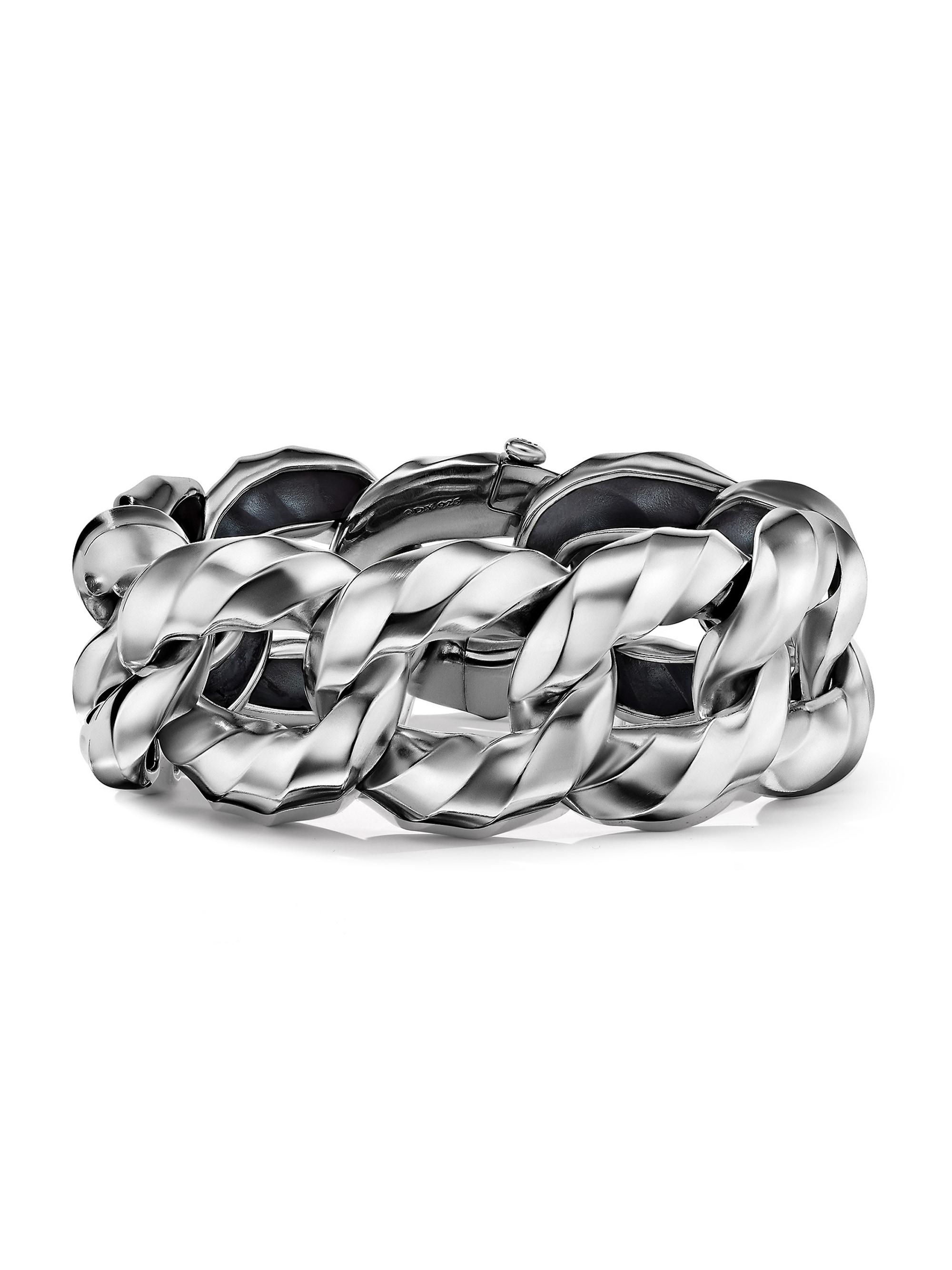 David Yurman Women's Cable Edge Curb-Chain Bracelet In Sterling Silver