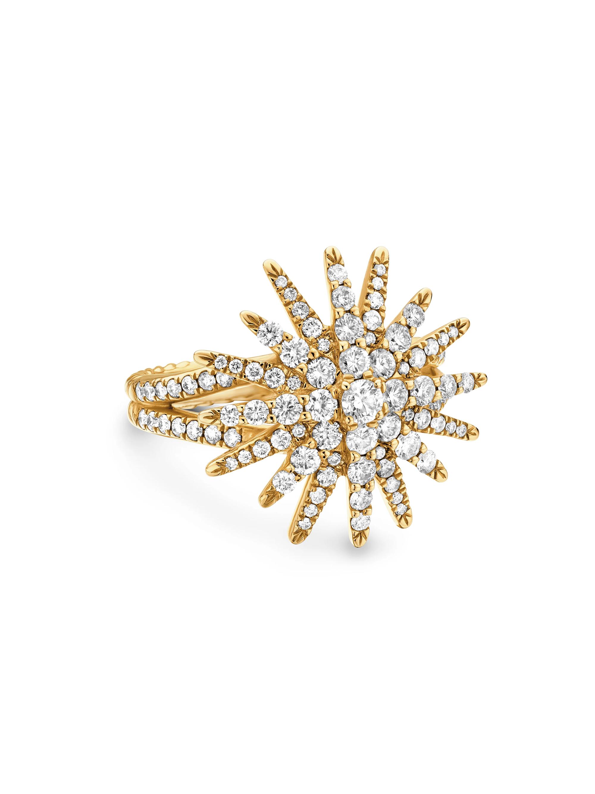 David Yurman Women's Starburst Ring in 1K Yellow Gold - Gold