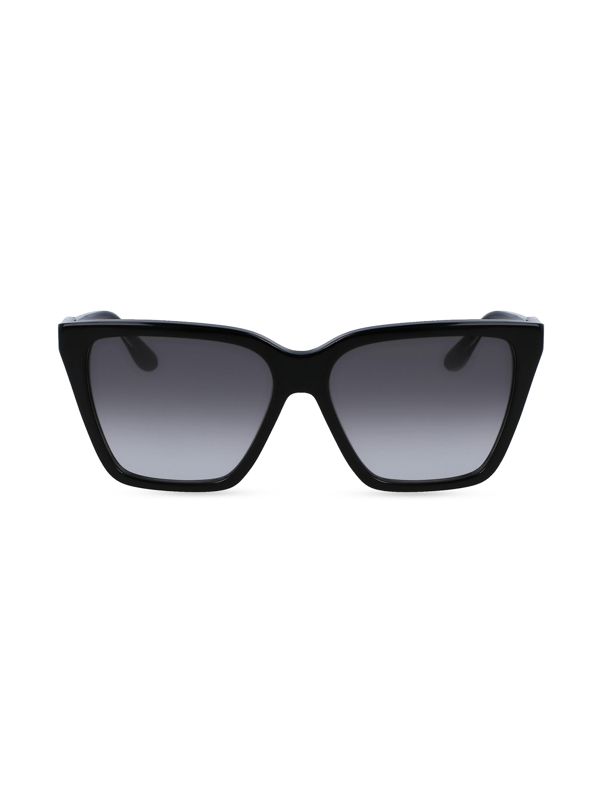 Victoria Beckham Women's 58MM Guilloché Modified Rectangular Sunglasses - Black