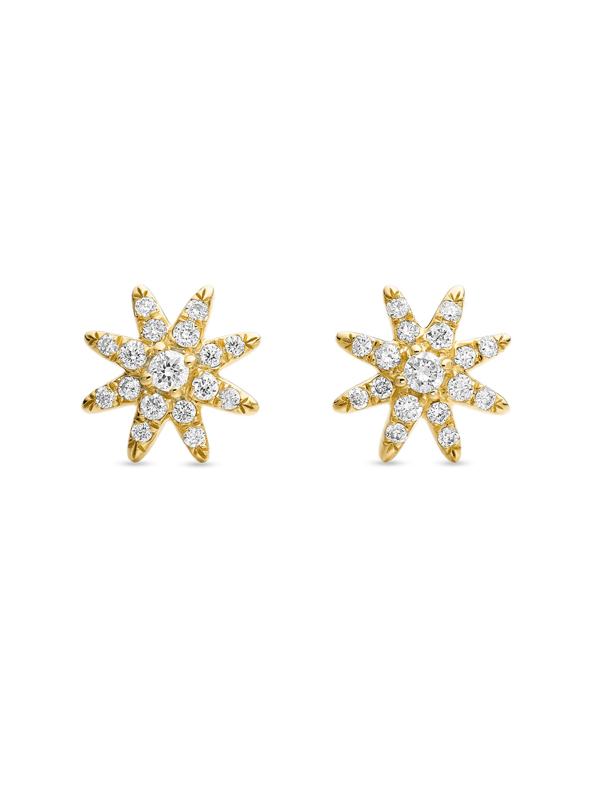 David Yurman Women's Petite Starburst Stud Earrings in 18K White Gold with Diamonds, 7.5MM - Diamond