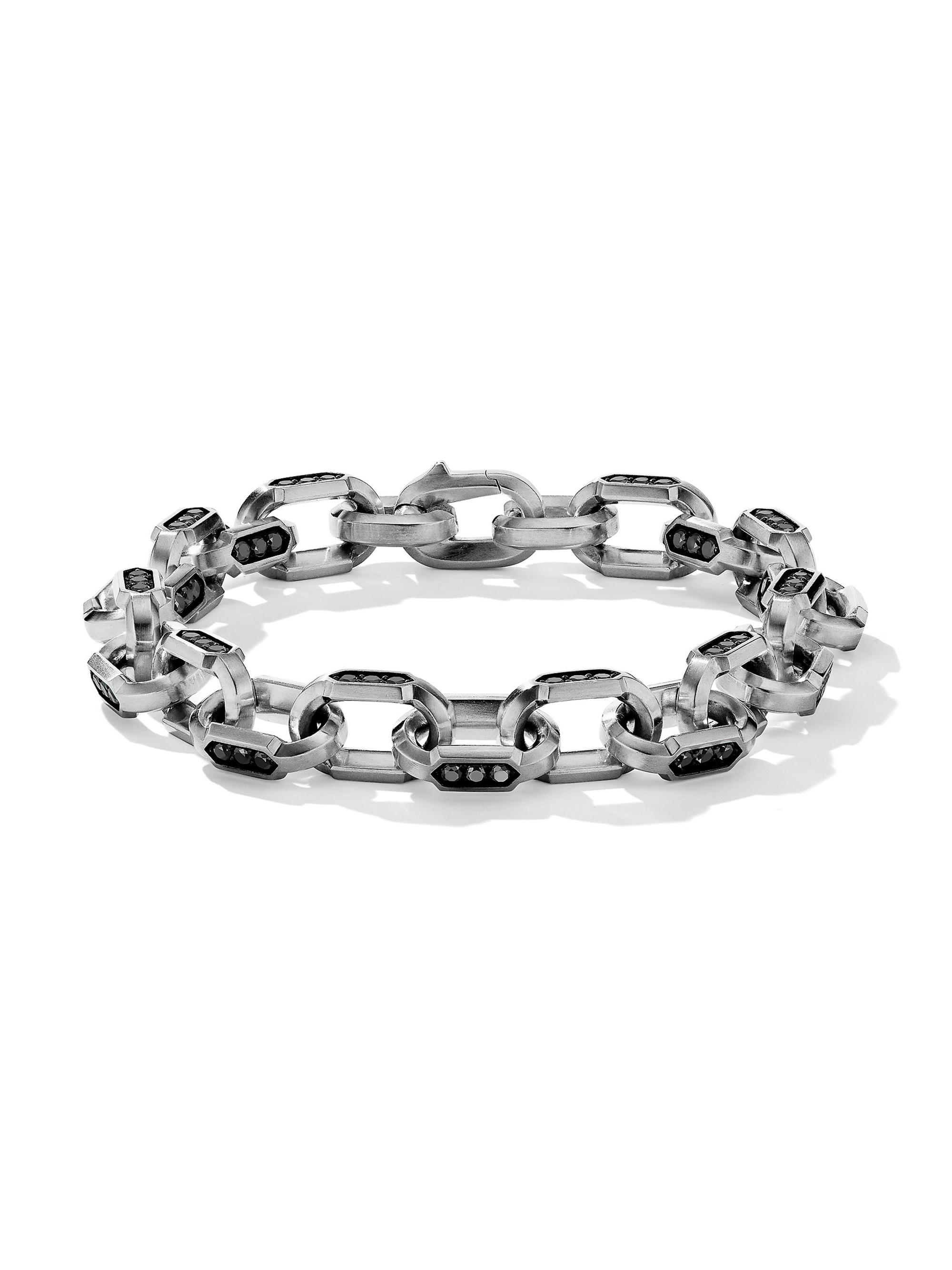 David Yurman Men's Hex Pavé Bracelet - Silver