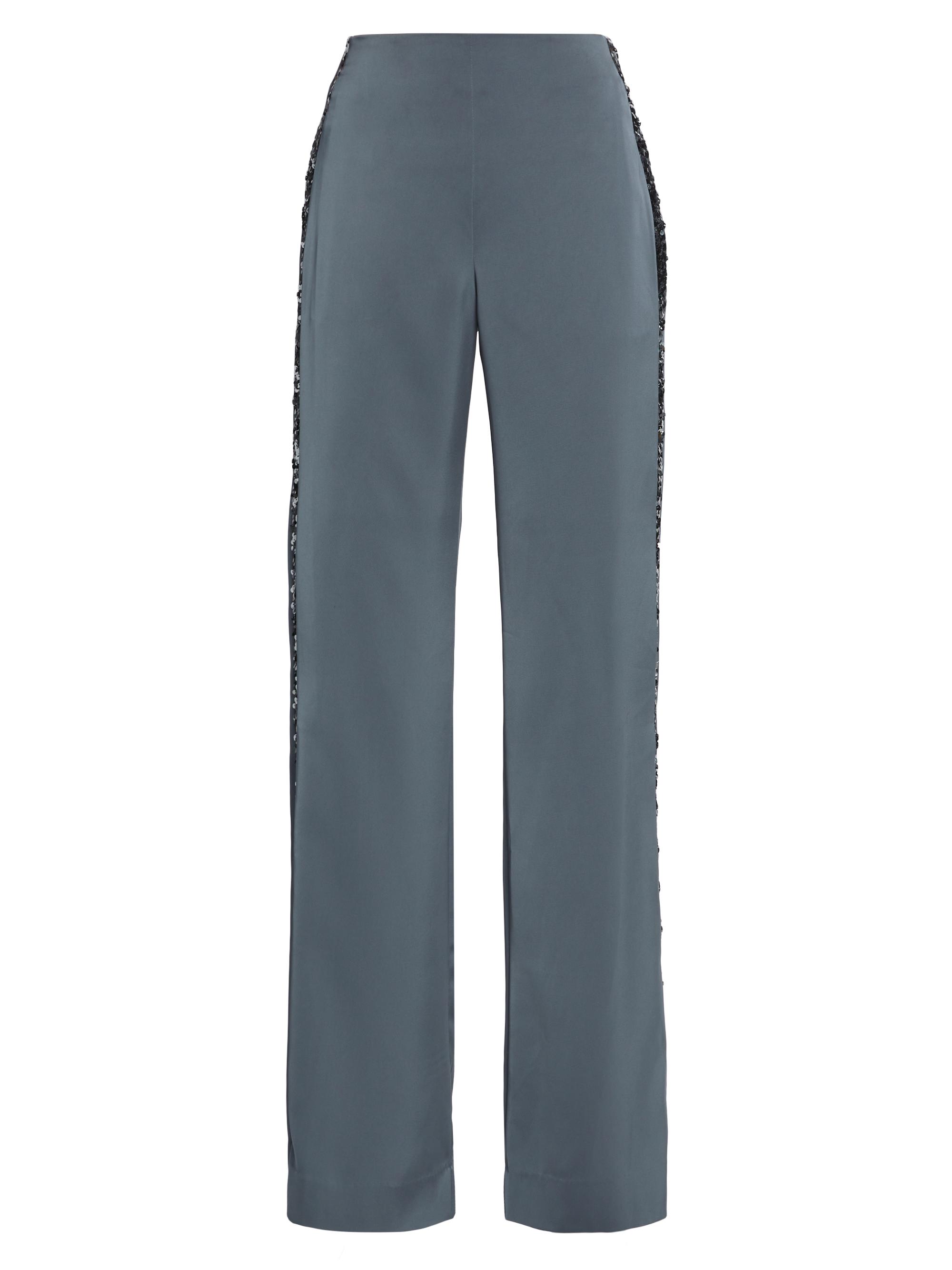 Sachin & Babi Women's Alli Sequin-Trim Wide-Leg Pants - Gunmetal