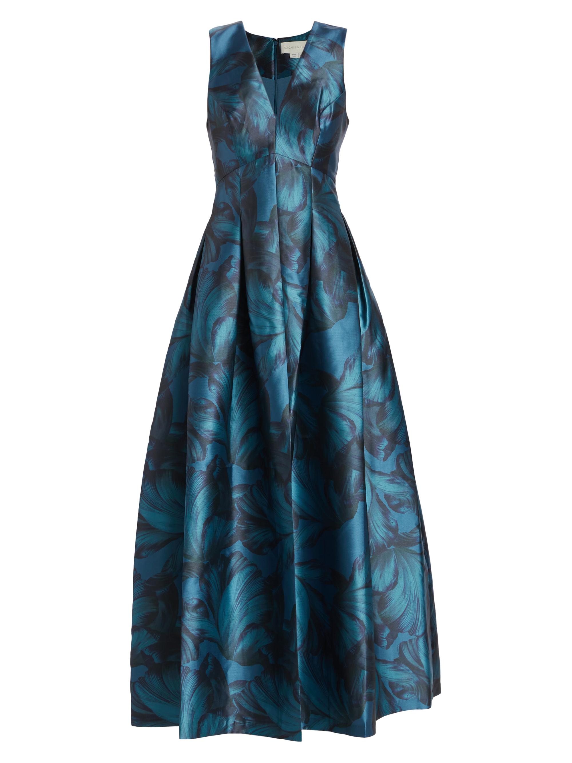 Sachin & Babi Women's Brooke Printed Mikado Gown - Tonal Petal