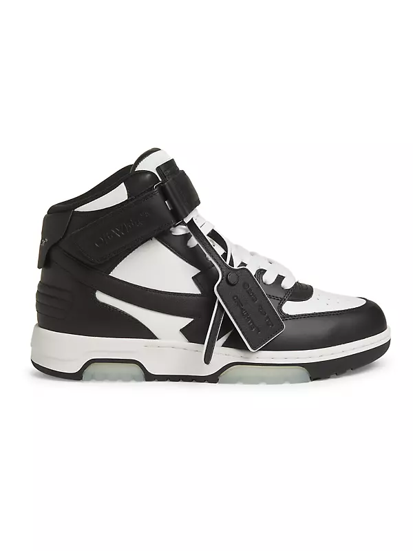 Shop Off-White Out Of Office Leather Mid-Top Sneakers | Saks Fifth 