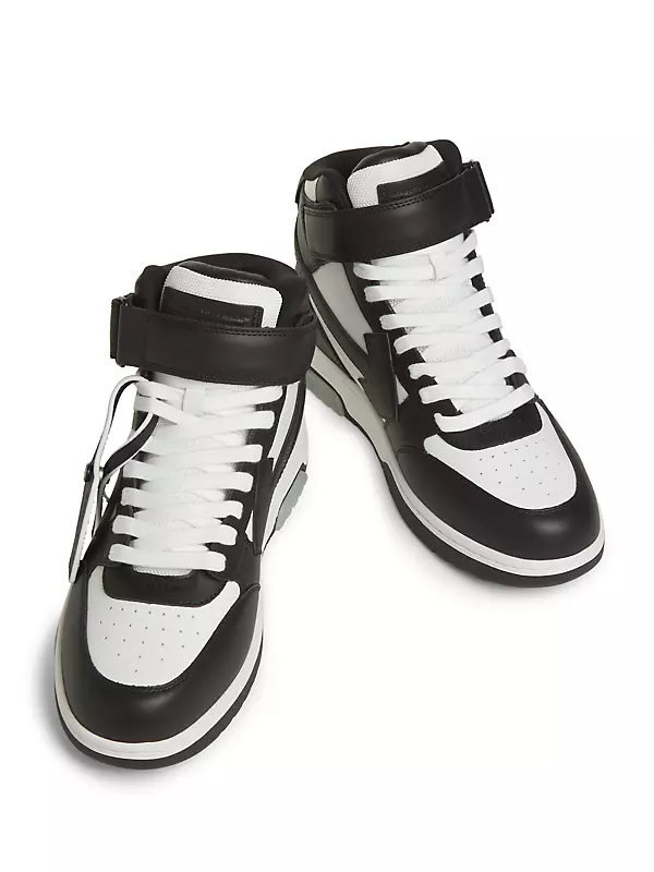 Shop Off-White Out Of Office Leather Mid-Top Sneakers | Saks Fifth 