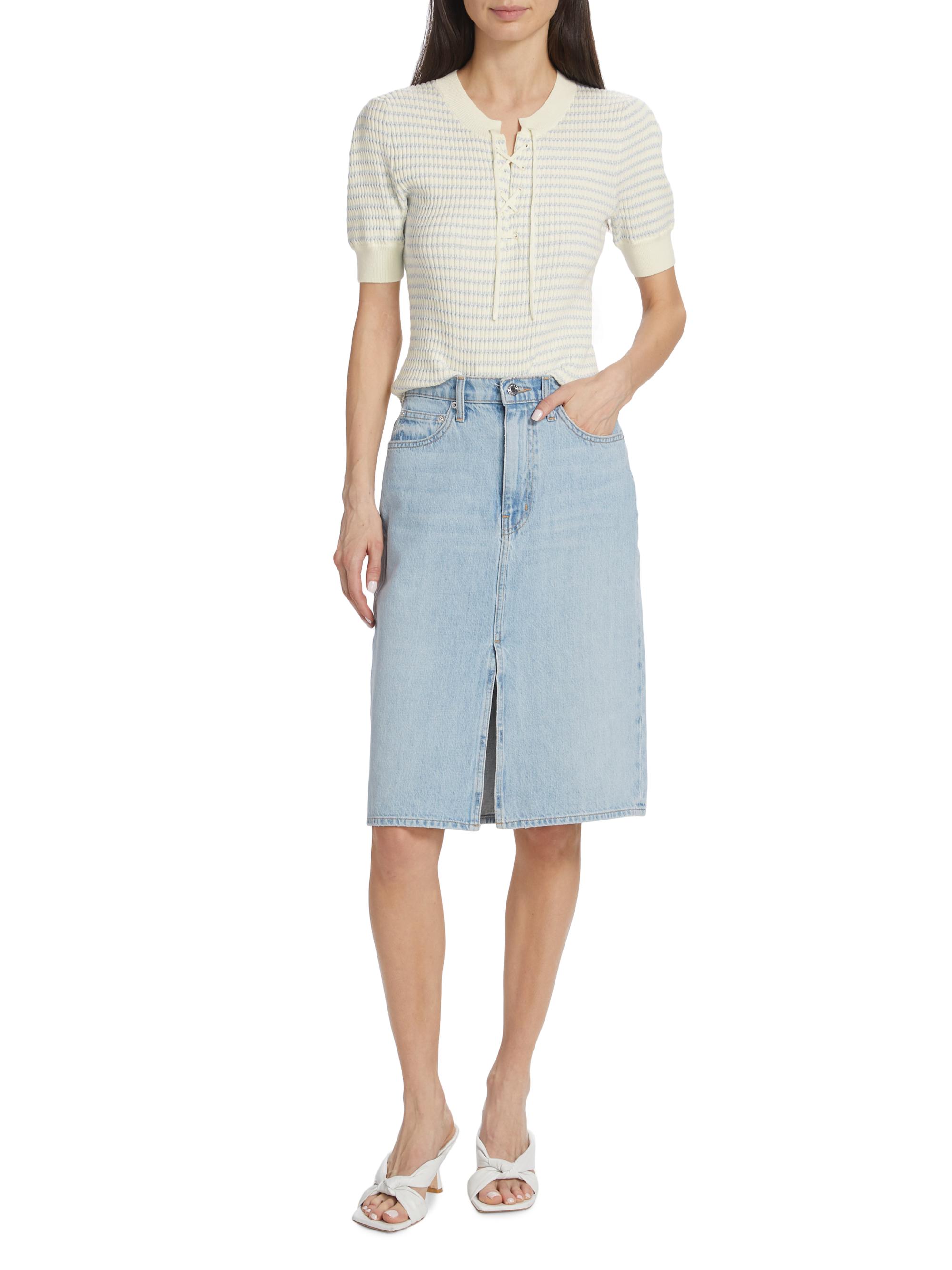 Derek Lam 10 Crosby Women's Juliet Denim Skirt - Ludlow | Thumbnail 2