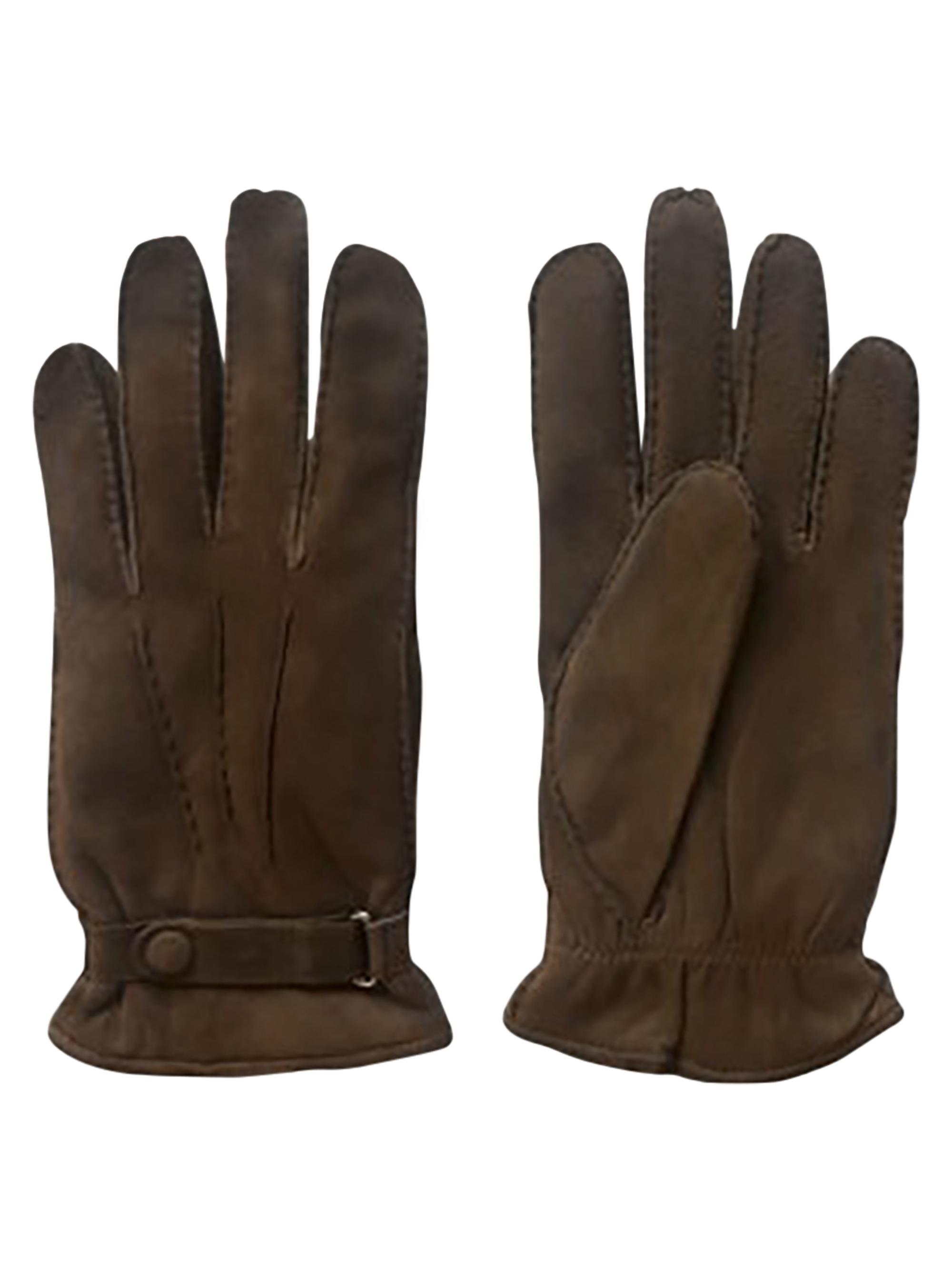 Polo Ralph Lauren Men's Original Label Cashmere-Lined Suede Gloves - Dark Brown