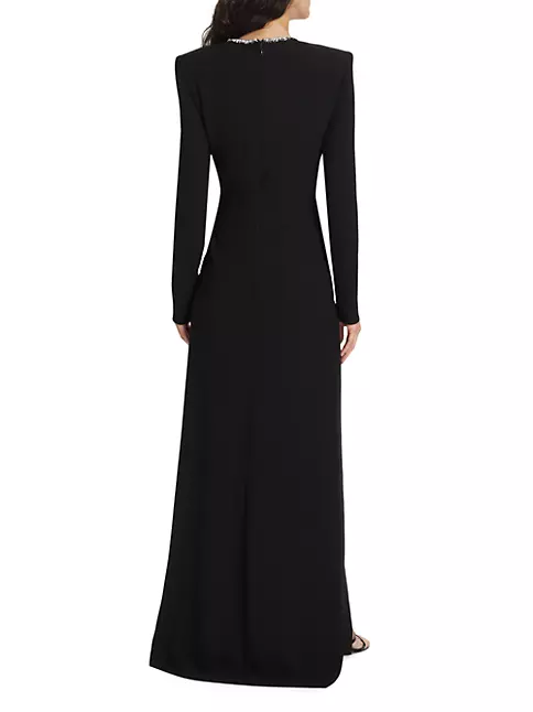 Shop Zuhair Murad Embellished Cady Cut-Out Gown | Saks Fifth Avenue