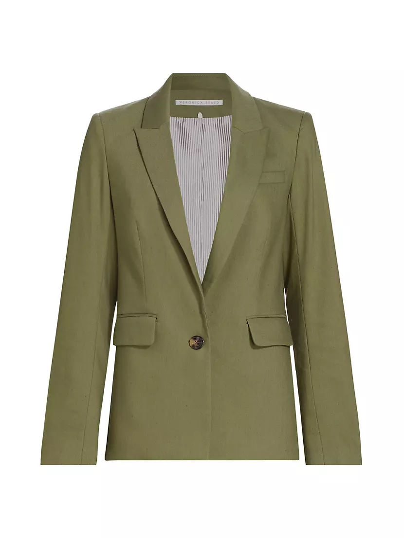 2 Pieces Single Buttons Notch Lapel Women Suit(Blazer+Pants) | SOLOVEDRESS US 4 / Army Green