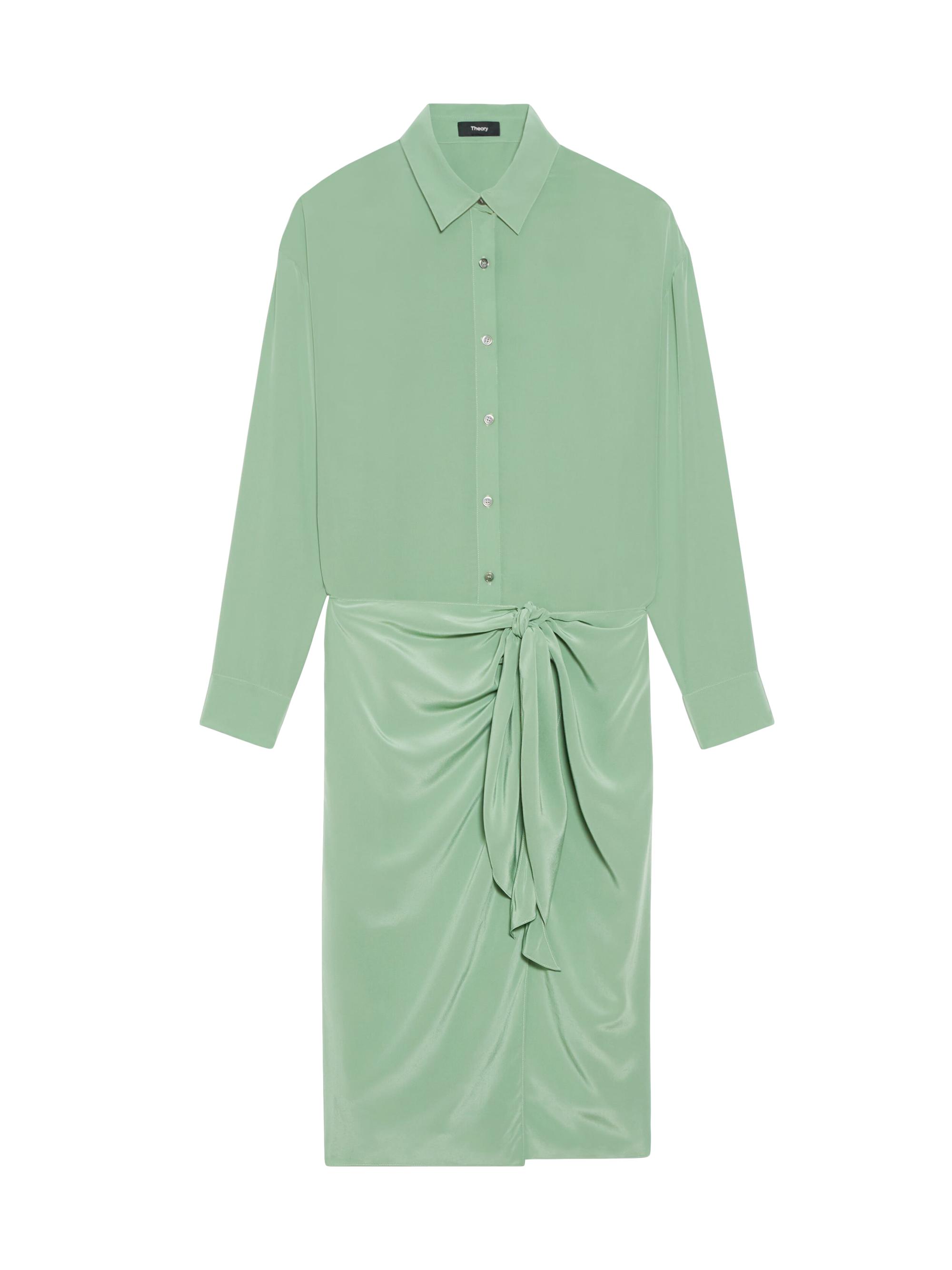 Theory Women's Sarong Midi-Shirtdress - Leaf